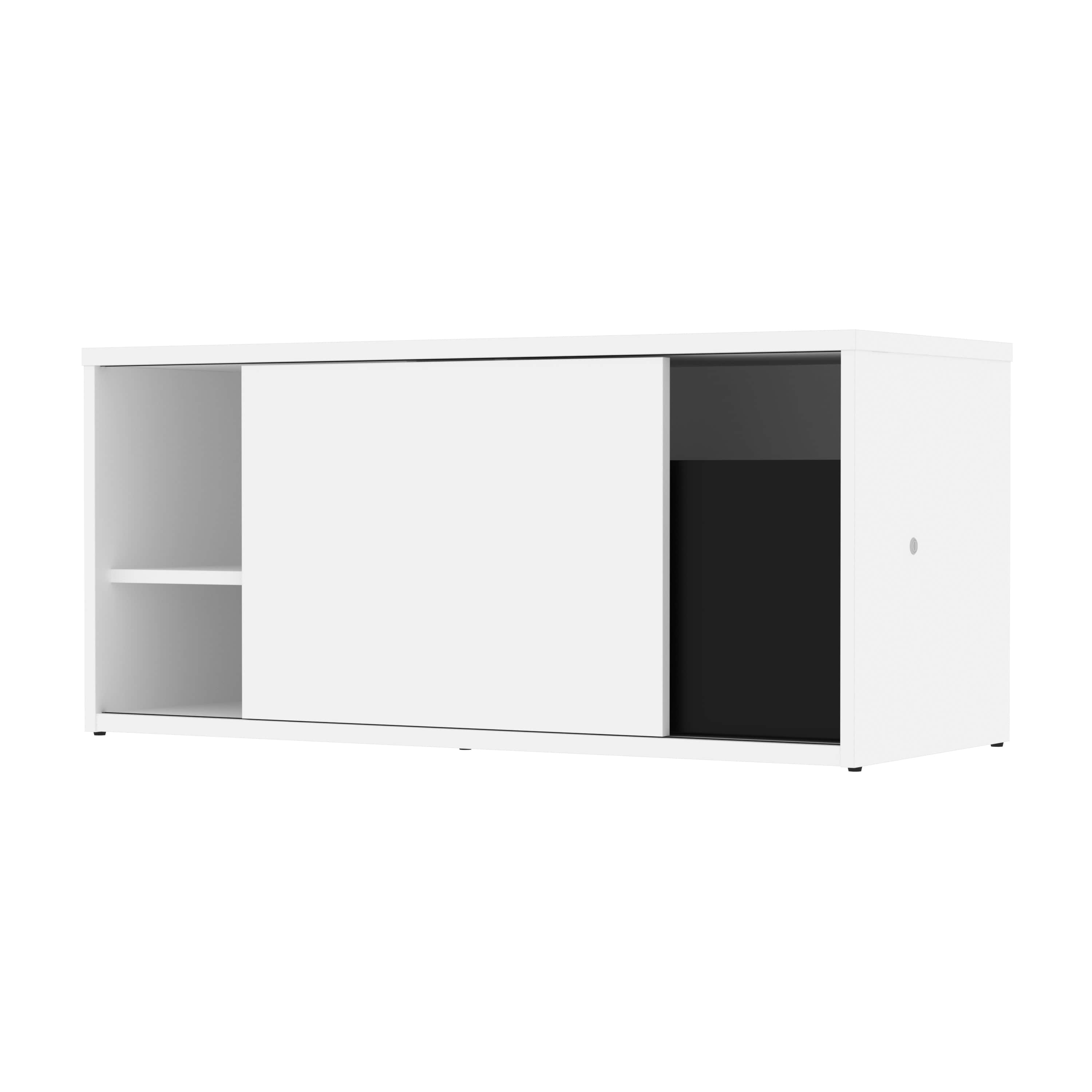 Pro Vega 47W Modern Wooden Credenza with Storage - 2 Color Options (Walnut & White) - Perfect for Living Room, Bedroom or Home Office Furniture
