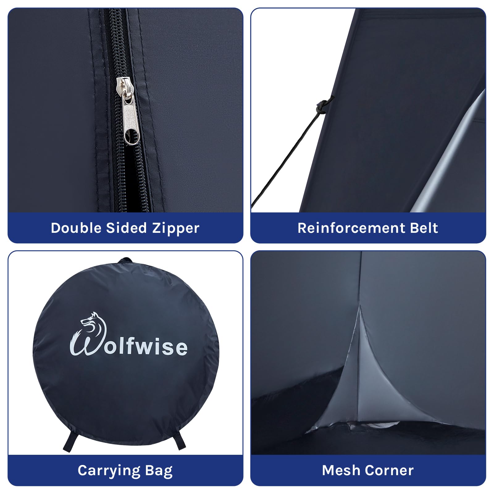 Portable Pop Up Shower Tent - 6.6FT Spacious Privacy Changing Room for Camping, Beach, Hiking & Outdoor Activities | Quick Setup Dressing Shelter for Toilet, Biking & Travel