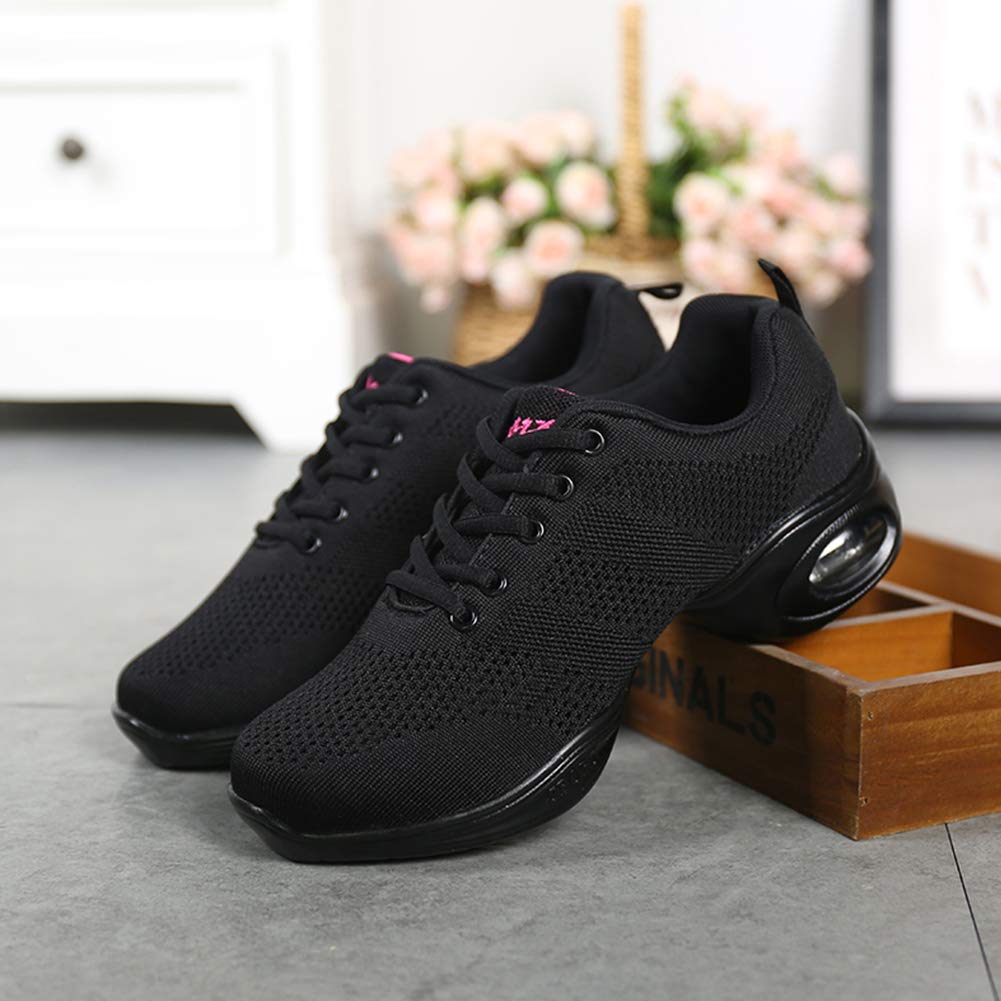 HROYL Women's Split Sole Dance Sneakers - Non-Slip Wear-Resistant Jazz Shoes for Fitness, Sports & Dance (Model 883-876) | Perfect for Jazz Classes, Dance Practice & Gym Workouts