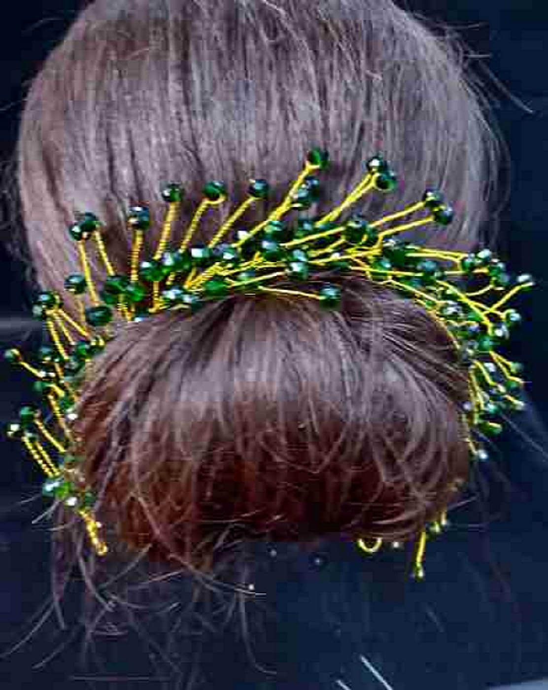 Green Tiara - Elegant Floral Crown for Women | Perfect for Weddings, Parties & Cosplay | Handmade Hair Accessories for Brides, Dancers & Festival Goers