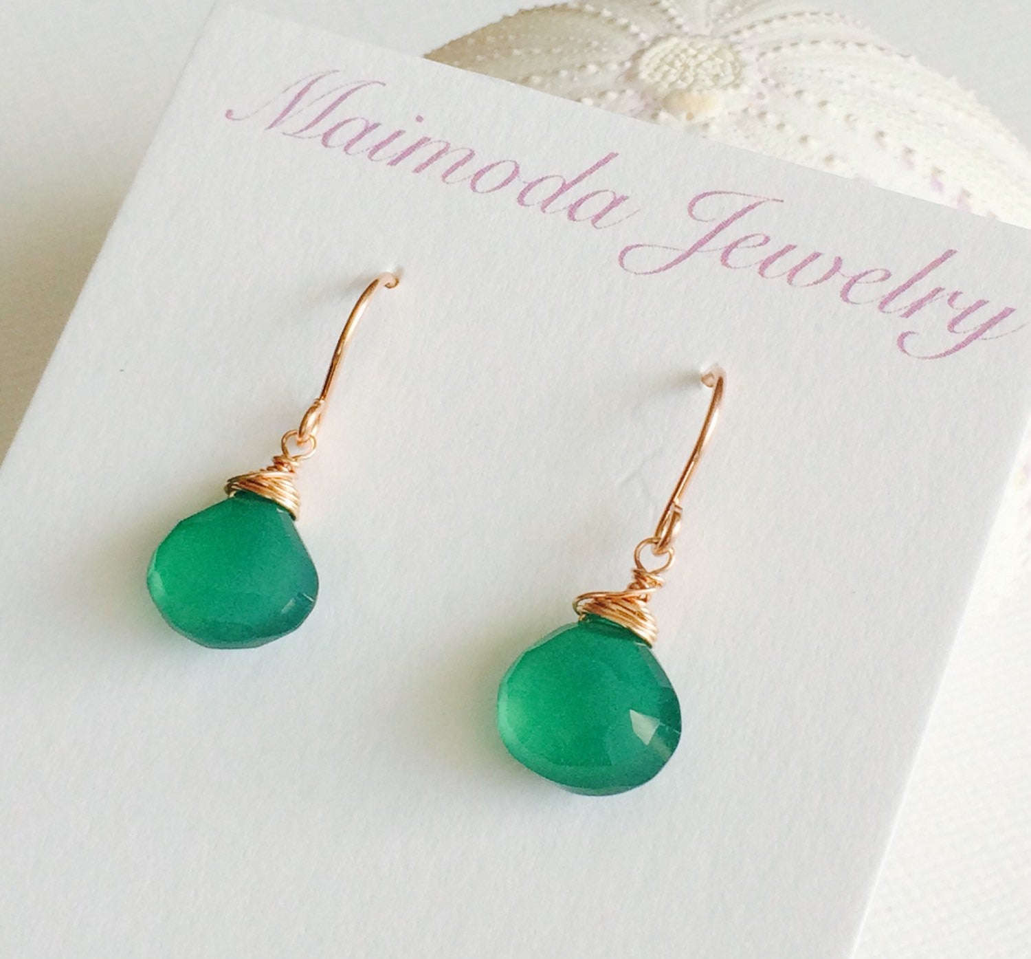 Kala Green Onyx Earrings (E181) – Elegant Handmade Jewelry for Women, Perfect for Parties, Weddings & Special Occasions