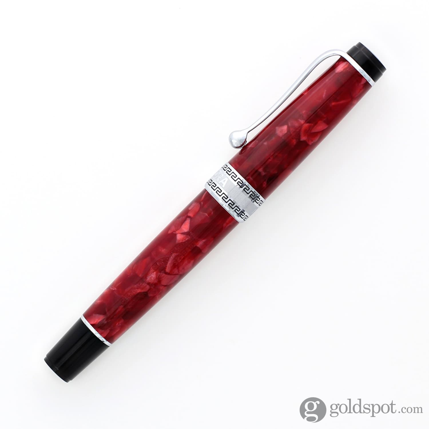 Aurora Optima Fountain Pen - Rossa Red with Chrome Trim & 14K Gold Nib | Premium Writing Instrument for Professionals, Collectors & Gift Giving