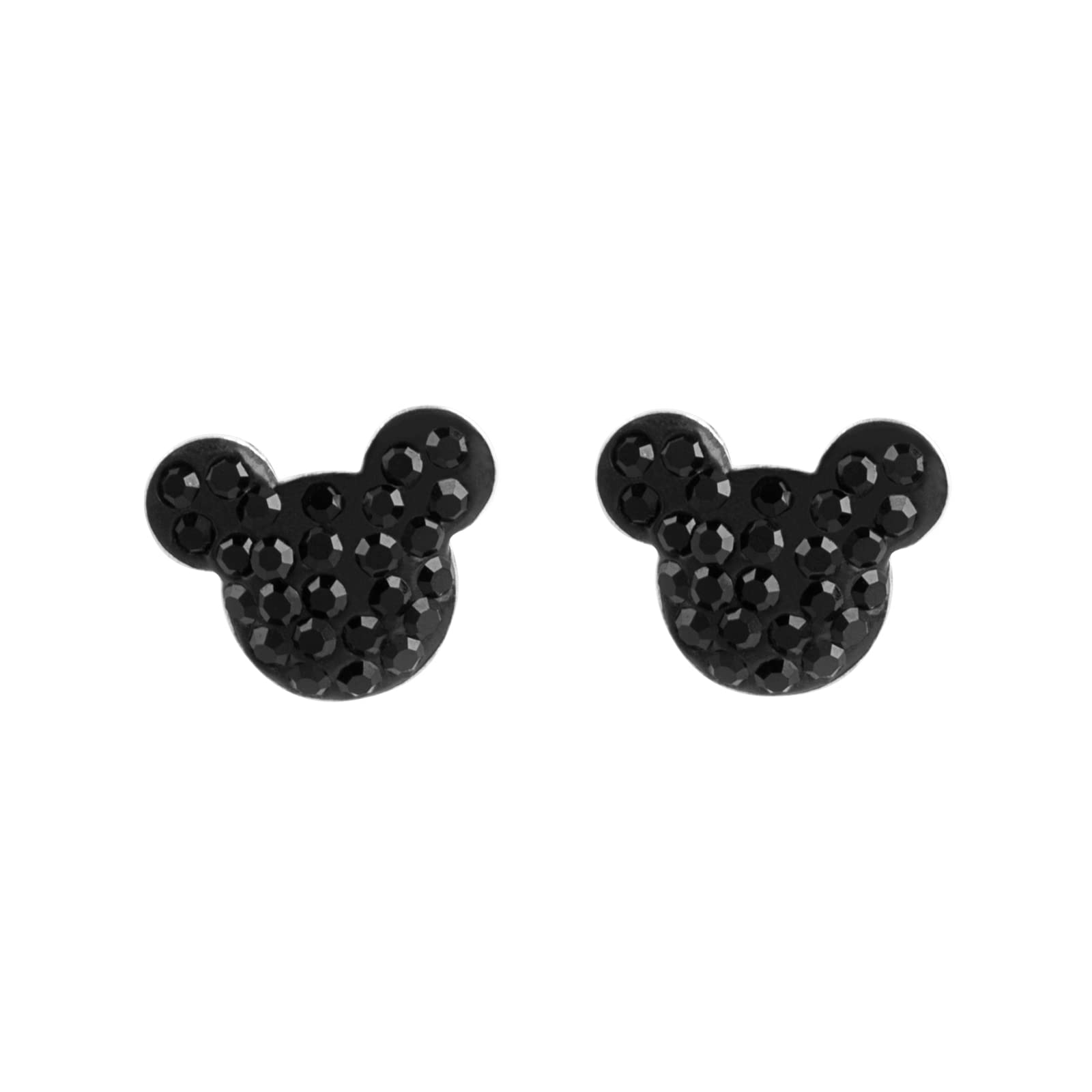 Disney Mickey Mouse Sparkle Earrings for Women - Elegant Crystal Stud Earrings for Disney Fans, Costume Parties & Everyday Wear