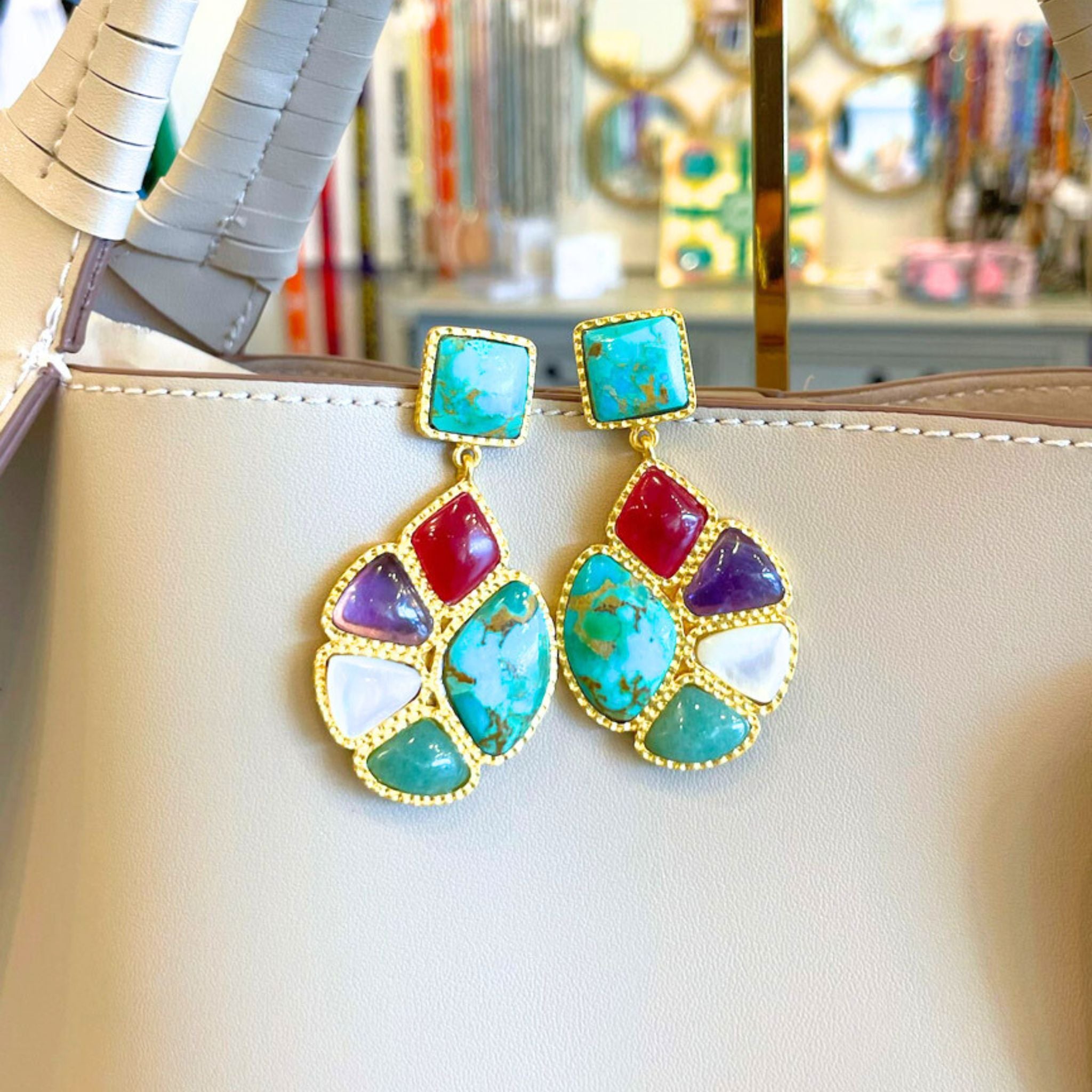 Tulum Earrings - Boho Chic Dangle Earrings for Women, Handmade Beaded Jewelry, Perfect for Festivals, Beach Vacations & Everyday Wear
