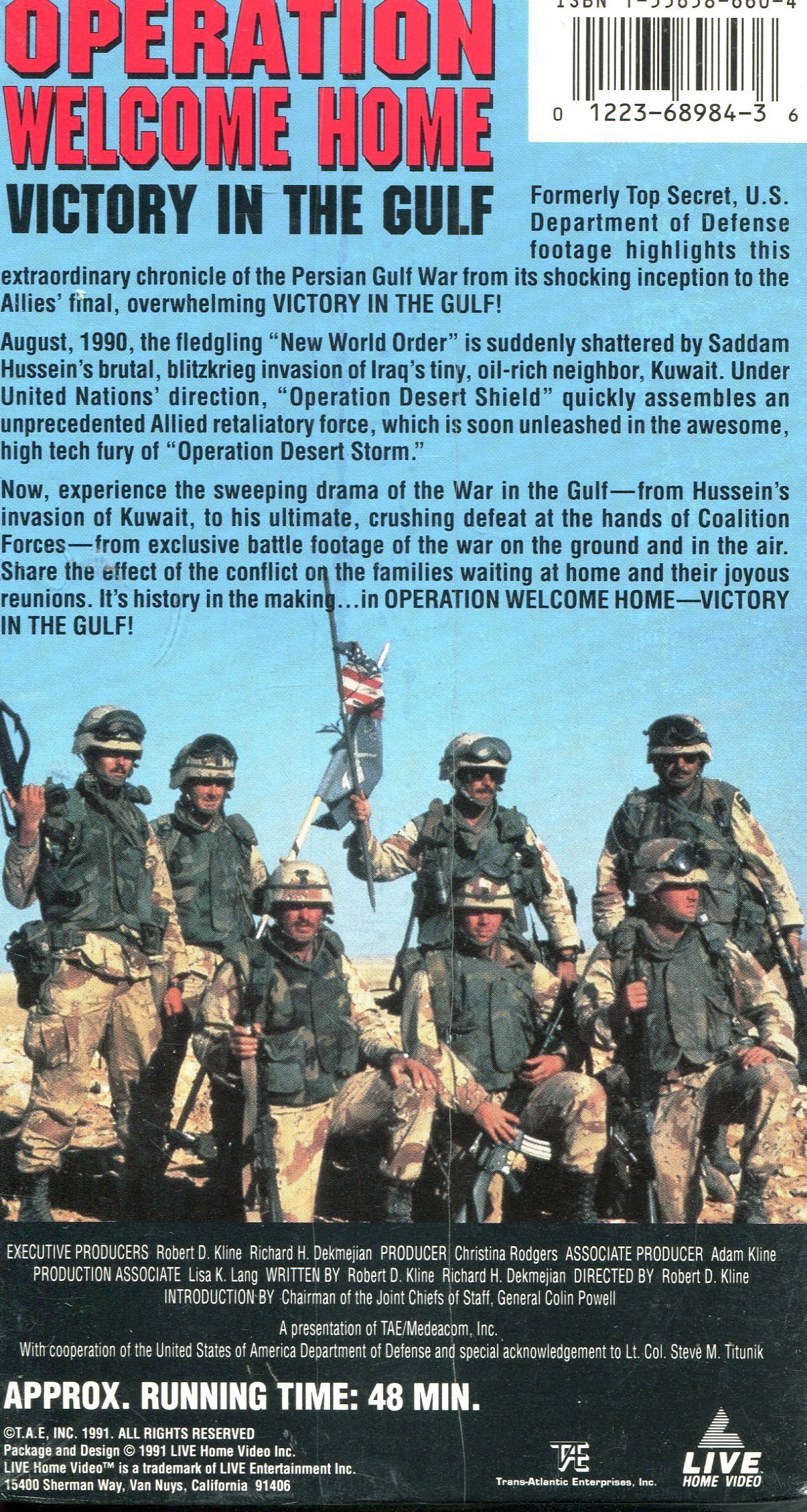 Operation Welcome Home - Victory in the Gulf War Military Documentary [VHS] - Perfect for History Buffs & Veterans