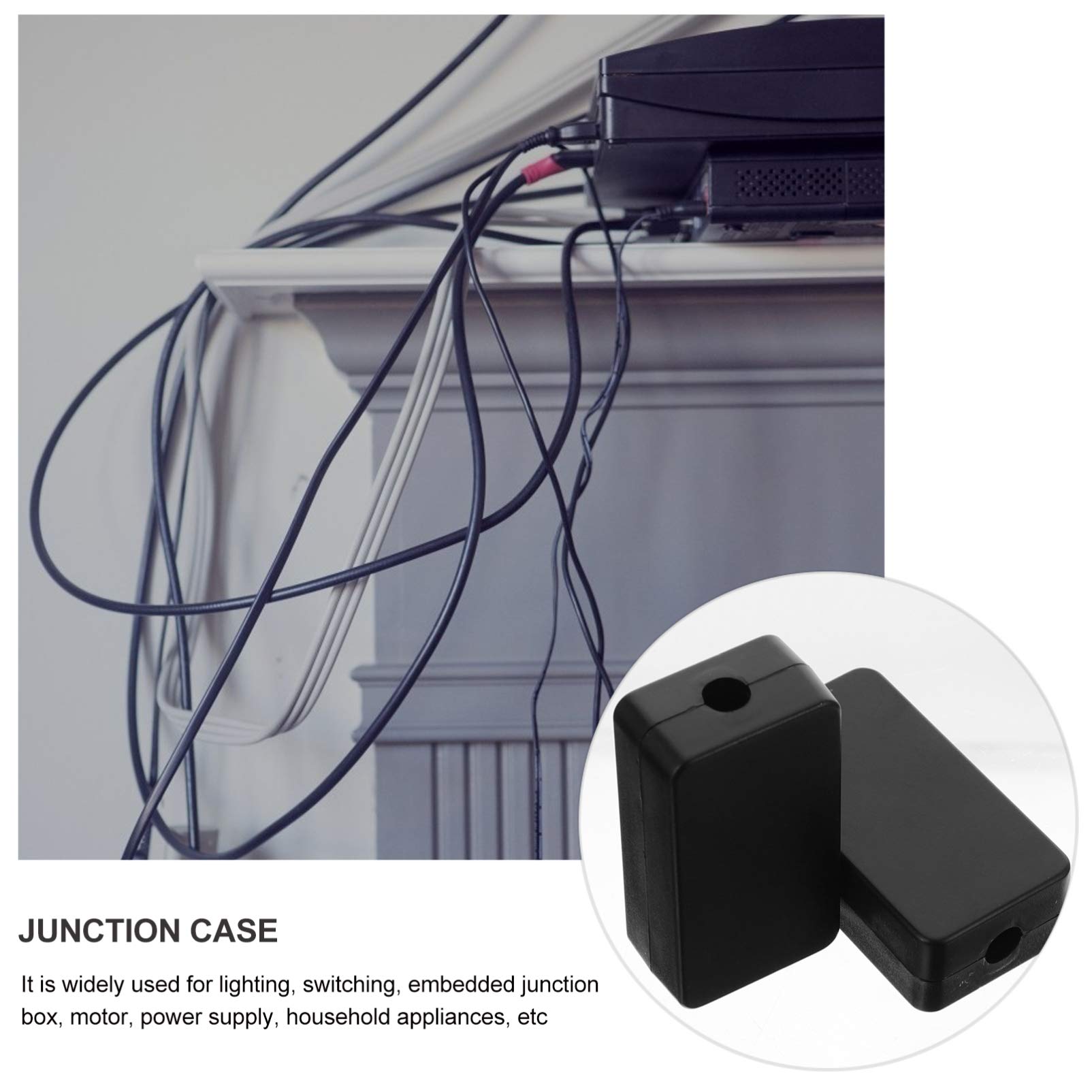 DOITOOL 5-Pack Waterproof Plastic Electrical Junction Boxes for Outdoor & Indoor Wiring Projects - Ideal for DIY Electronics, Home Electrical Repairs, and Outdoor Lighting Installations