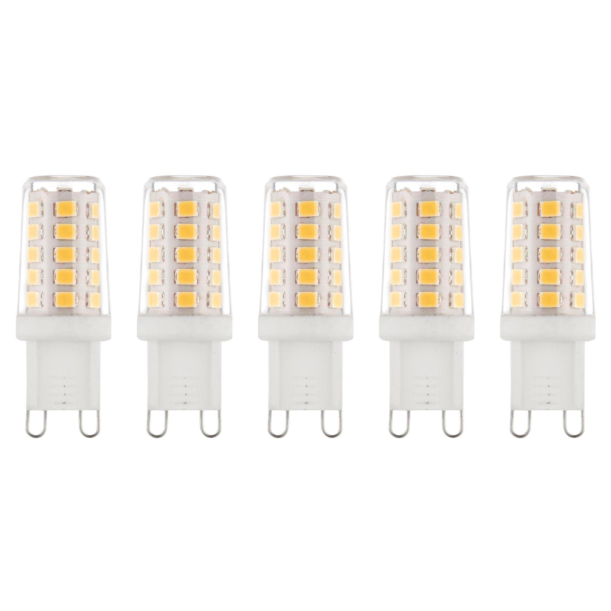5-Pack G9 LED Light Bulbs 2.3W Warm White 3000K Non-Dimmable - Perfect for Chandeliers, Pendant Lights & Decorative Fixtures