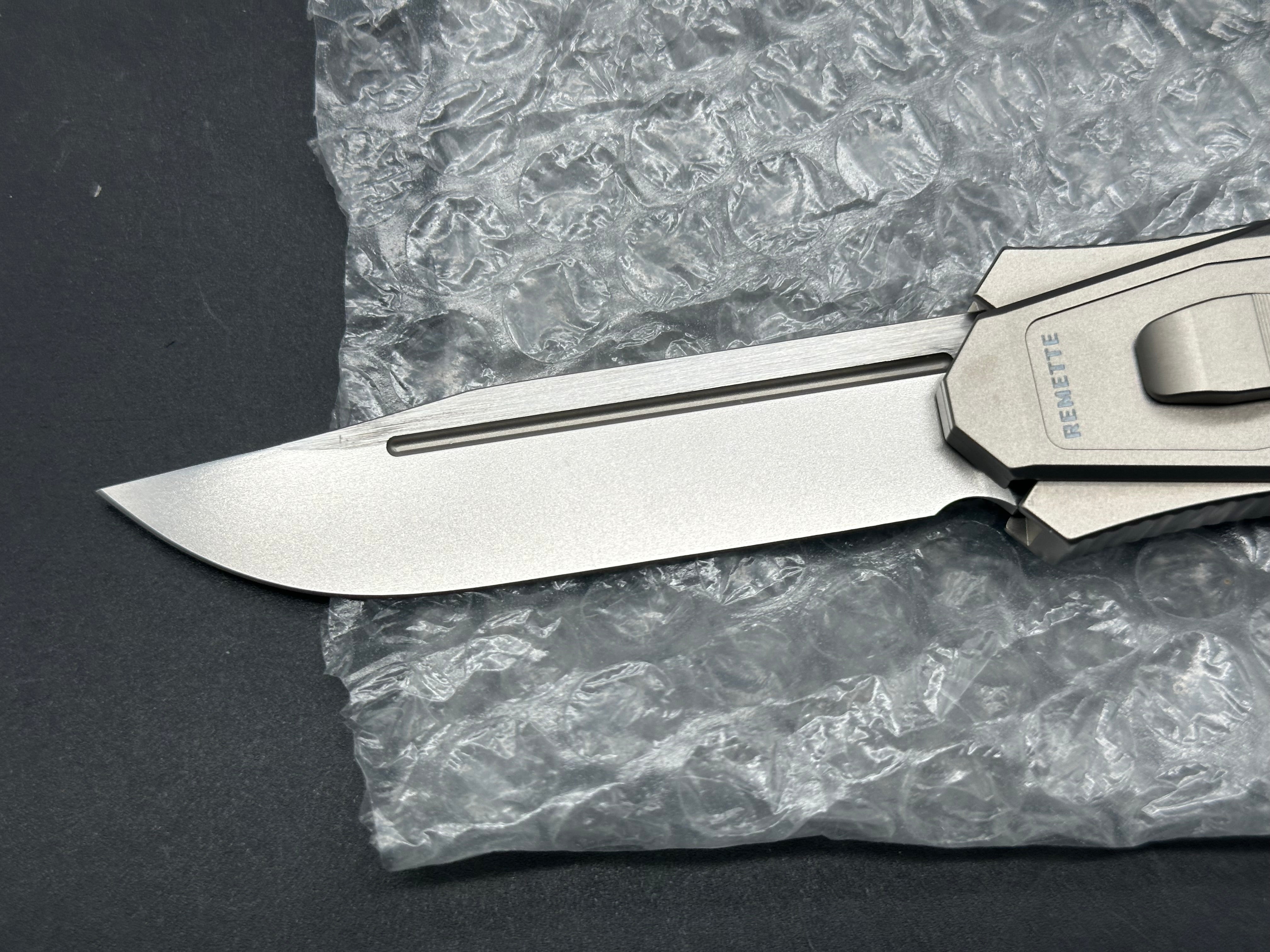 Premium Remette Swordfish Titanium Handle Folding Knife with M390 Super Steel Blade - Ideal for Outdoor Camping, Hunting, and Everyday Carry (EDC)