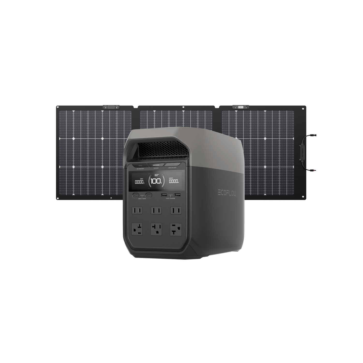 EcoFlow DELTA 3 Portable Power Station 3000W | Solar Generator for Camping, RV, Emergencies | Fast Charging & Expandable Battery Backup for Home & Outdoor Use