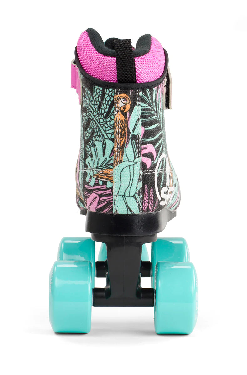 SFR Vision Floral Kids Roller Skates - Adjustable Quad Roller Skates for Girls & Boys, Perfect for Outdoor Play, Birthday Gifts & Roller Rink Fun
