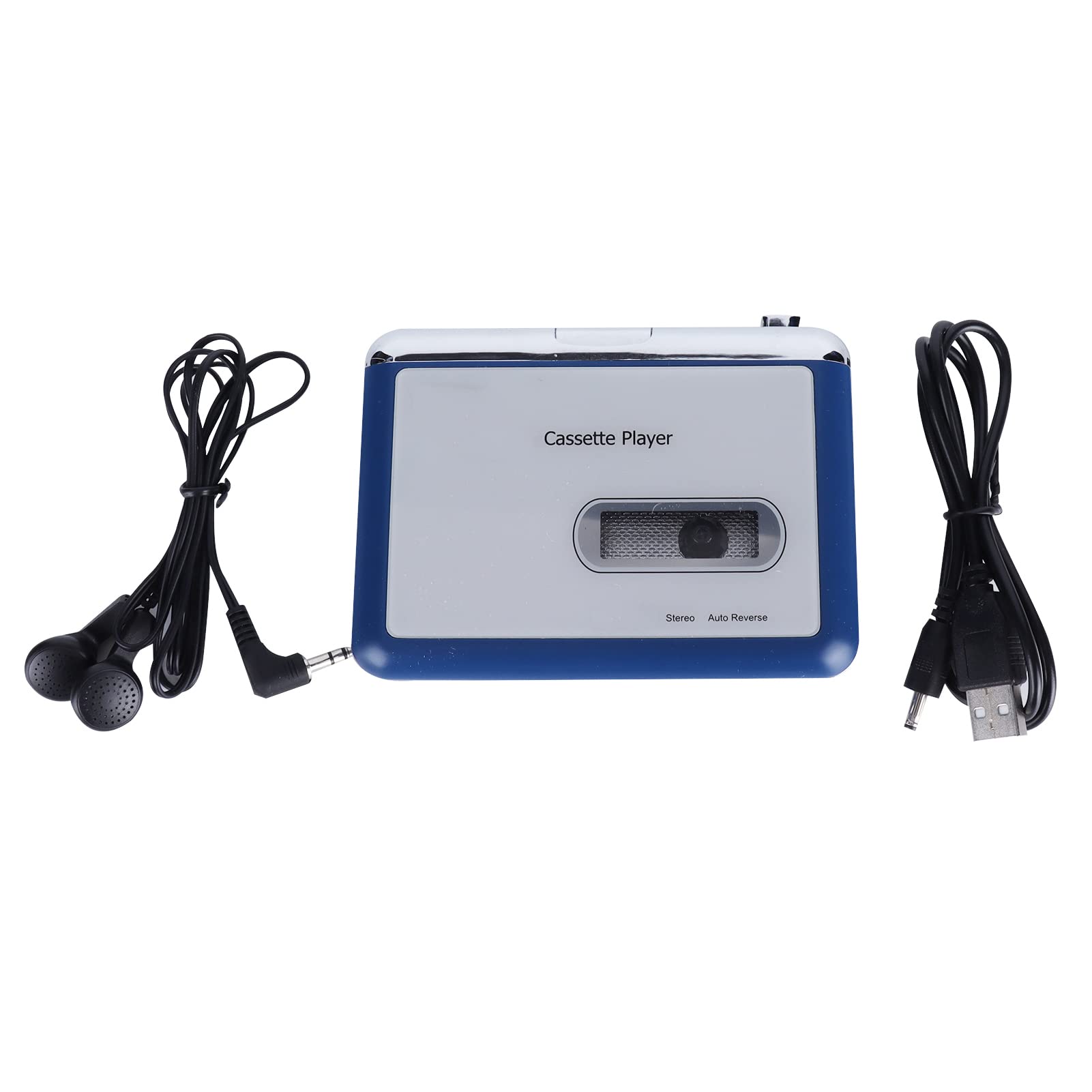 Portable Bluetooth Cassette Player with Auto Reverse & USB - Wireless Walkman with Headphones - Perfect for Commuting, Jogging, and Vintage Music Lovers