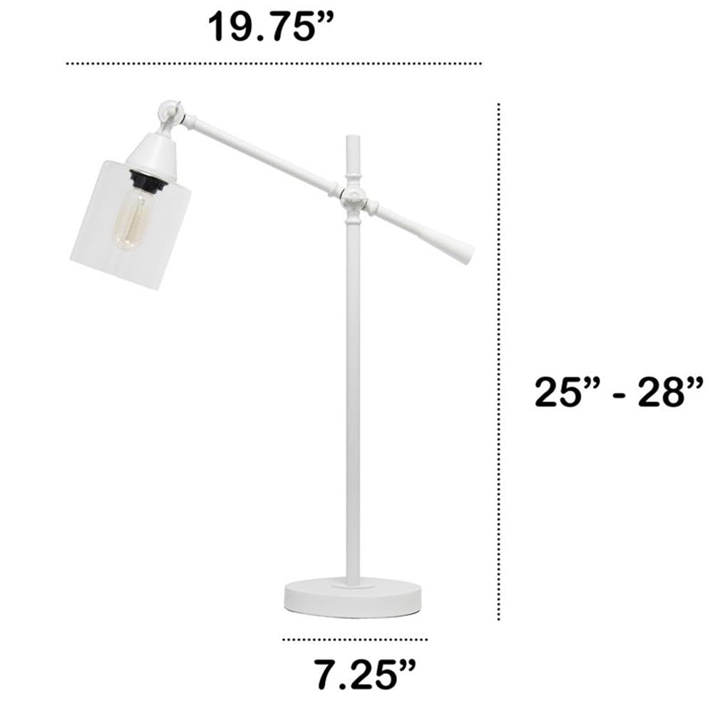Adjustable White Desk Lamp for Home & Office Study