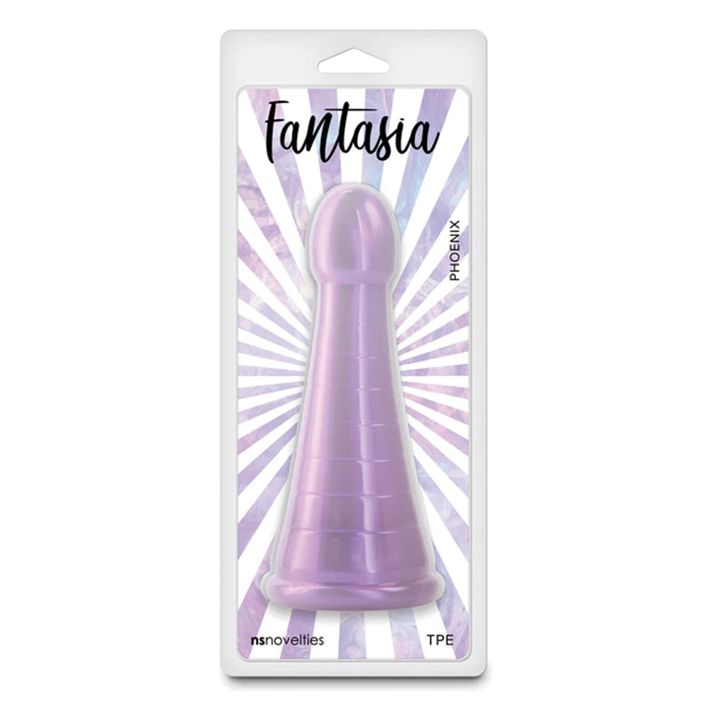 Fantasia Phoenix Ribbed Cone Anal Probe with Suction Cup - Premium Silicone Anal Stimulator for Men & Women - Perfect for Couples Play & Solo Pleasure