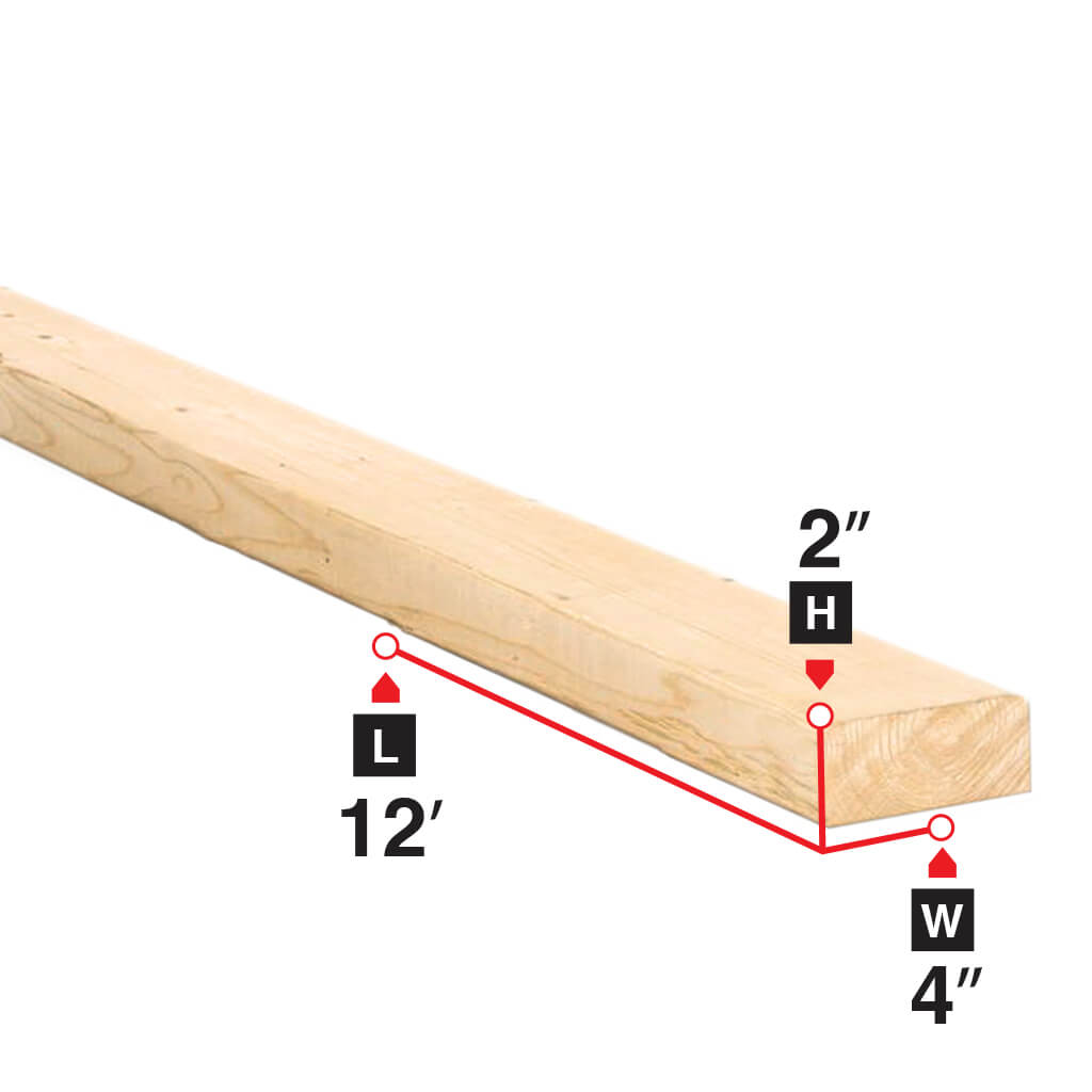 2x4x12 Spruce Lumber - Premium Kiln-Dried Wood for DIY Projects, Home Construction, and Woodworking (12 Feet Long)