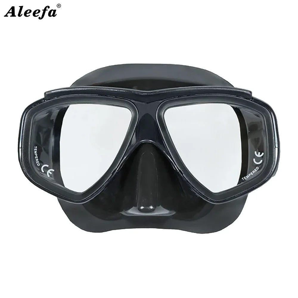 Aleefa Unisex Swim Goggles with PC Frame & Tempered Glass Lens - Anti-Fog, UV Protection for Swimming, Snorkeling & Water Sports (Model 64302)