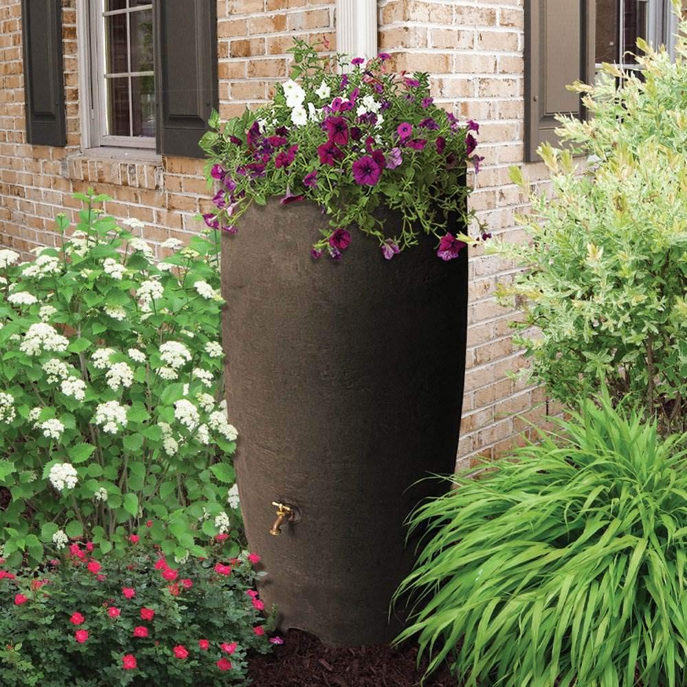 Algreen 500GPH Submersible Water Pump with 80 Gallon Rain Barrel Kit - Outdoor Garden Watering System for Efficient Rainwater Collection & Irrigation | Perfect for Eco-Friendly Lawn Care, Greenhouse Hydration & Sustainable Landscaping