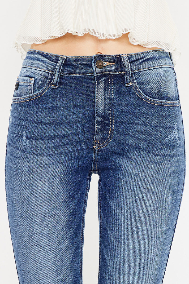 Mercy High Rise Ankle Skinny Jeans for Women - Stretchy Slim Fit Denim Pants, Comfortable Everyday Wear for Casual Outfits and Date Nights
