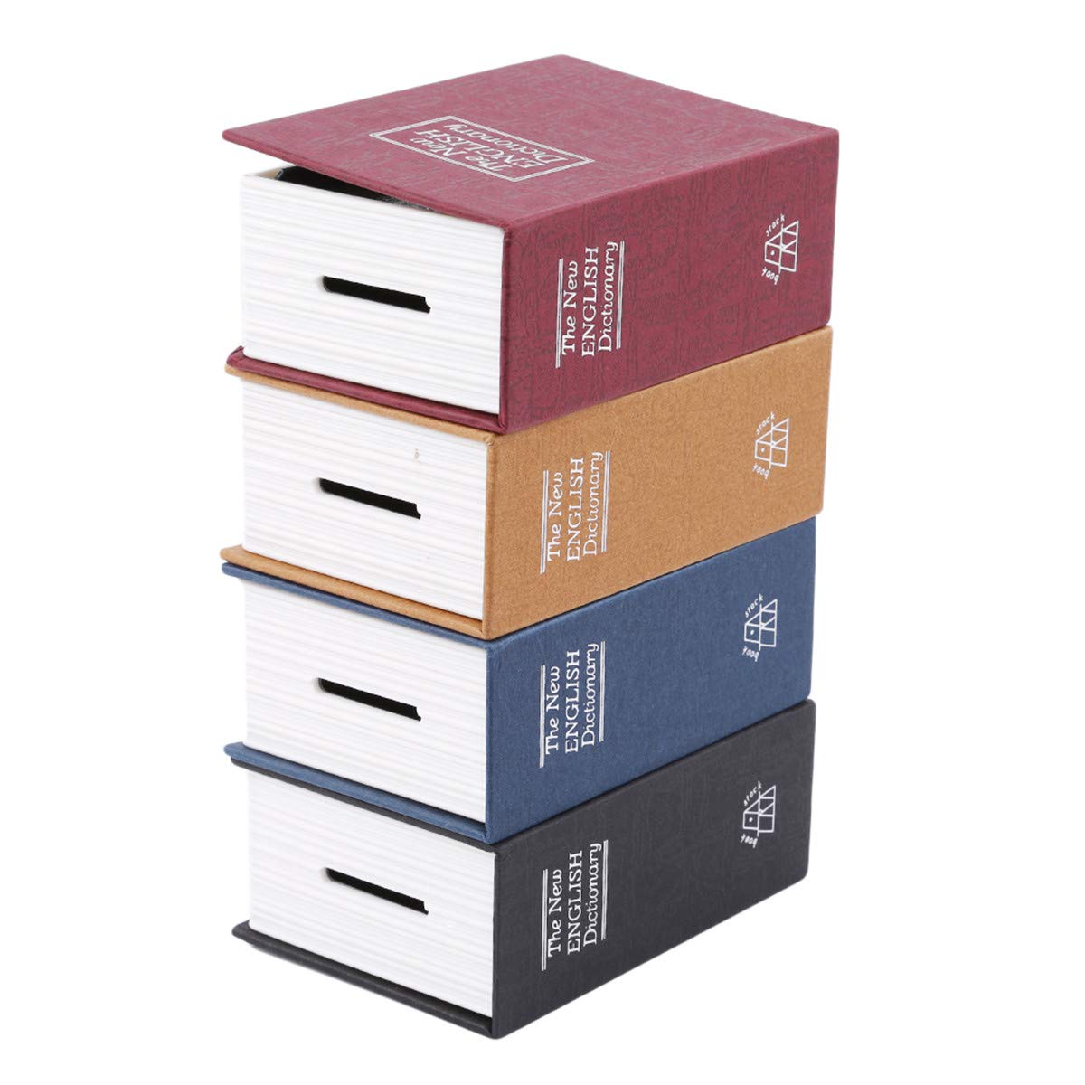 Small Book Safe with Key Lock - Hidden Dictionary Diversion Safe Box for Cash & Valuables - Perfect for Home, Office & Travel Security