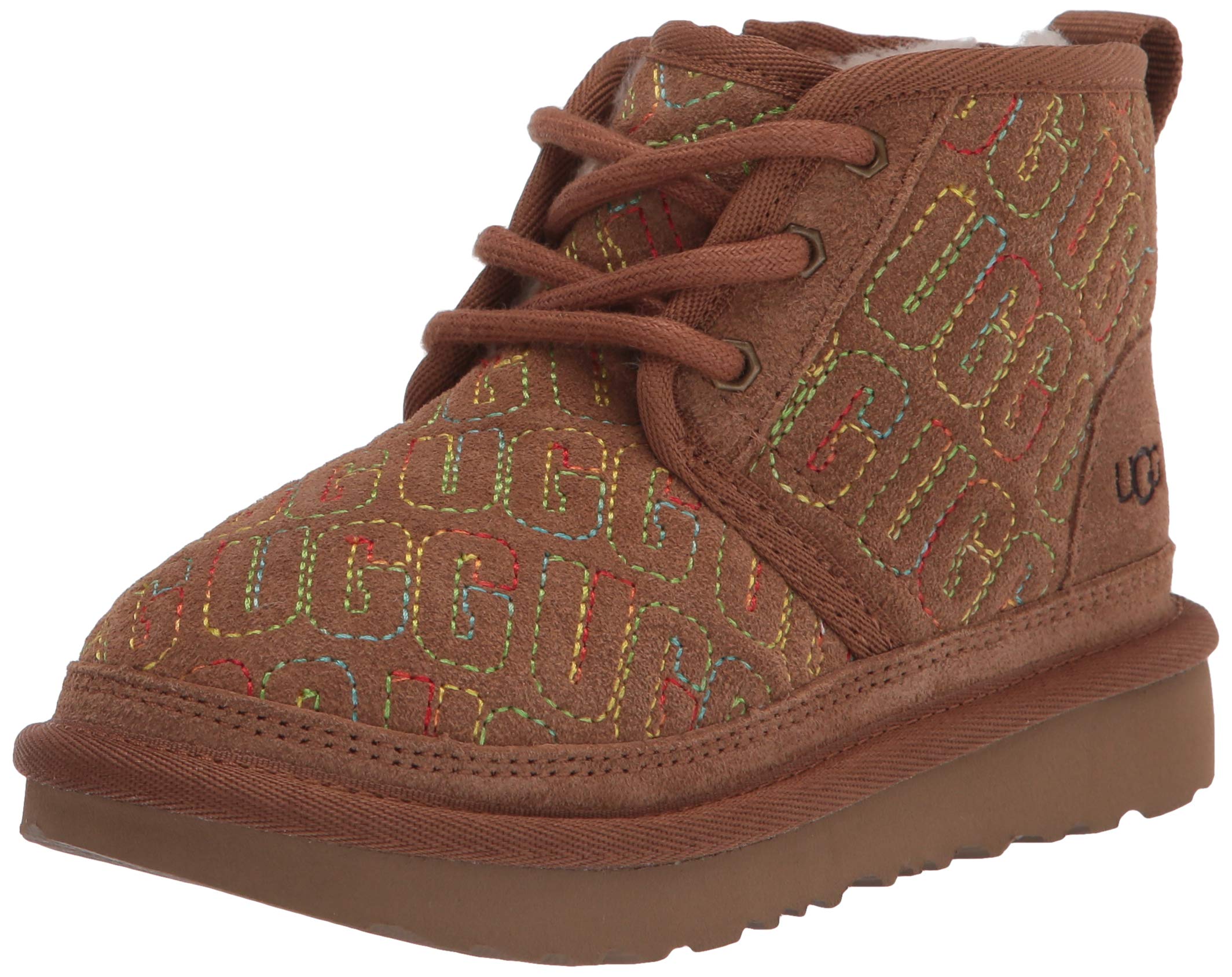 UGG Unisex-Child Neumel II Graphic Stitch Chukka Boots - Warm Winter Snow Shoes for Kids - Perfect for Outdoor Play & Cold Weather Activities
