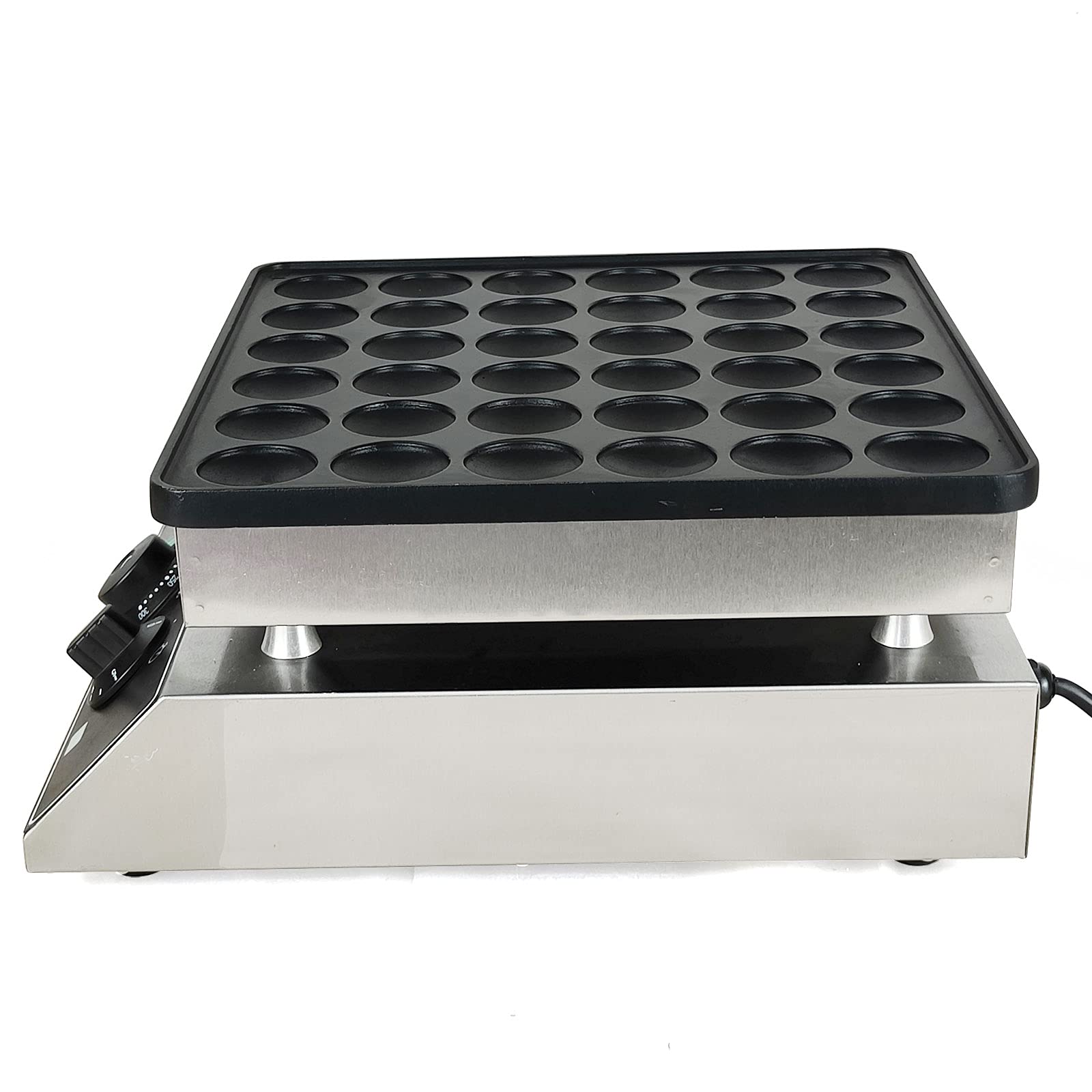 36-Hole Electric Pancake Maker with Non-Stick Waffle Plate - Mini Crepes & Waffle Machine for Home Baking, Breakfast, Brunch, and Party Snacks