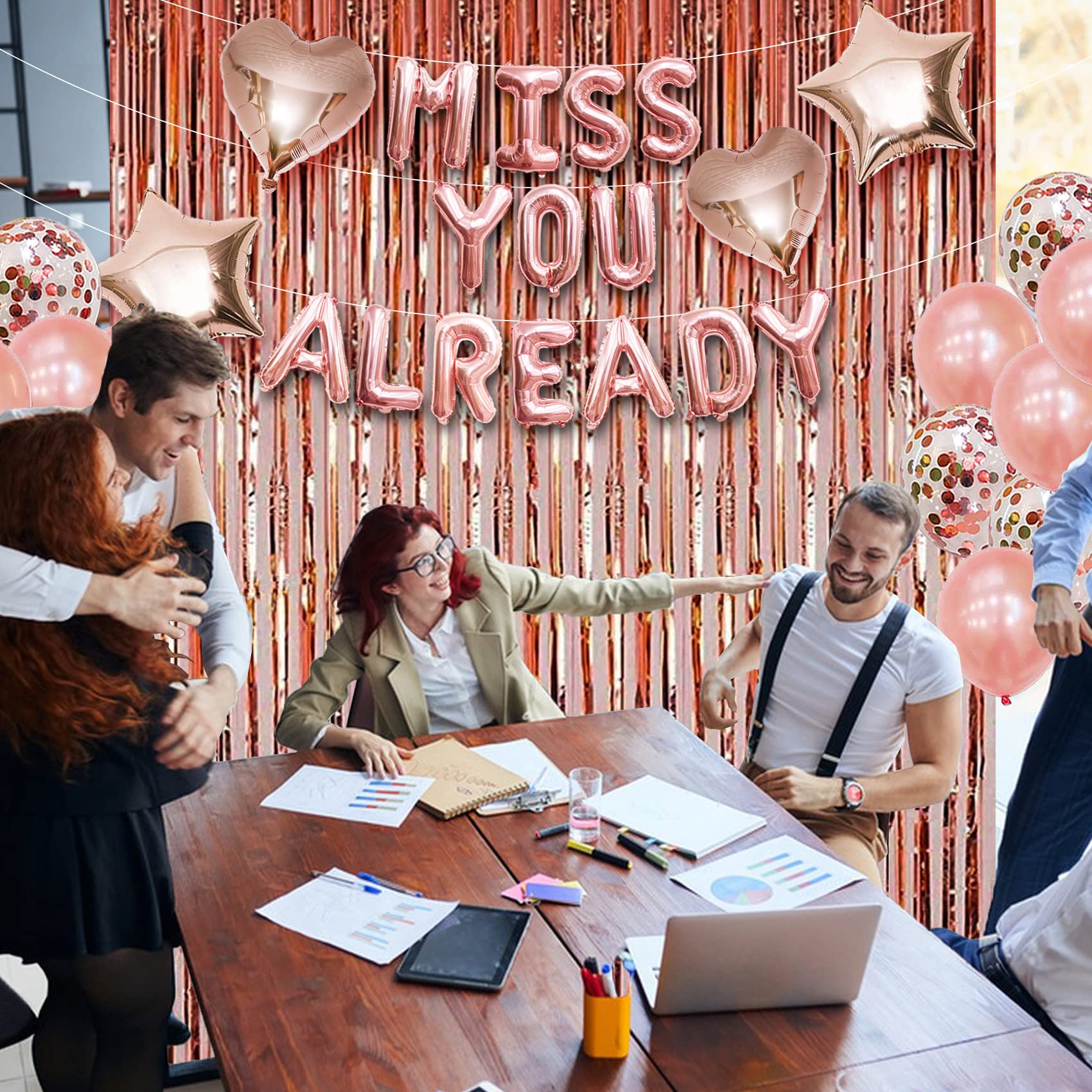 Farewell Party Decorations Set - Goodbye Banner, Balloons & Bon Voyage Decor for Coworkers | We'll Miss You Party Supplies | Office Going Away Celebration & Retirement Sendoff Decorations
