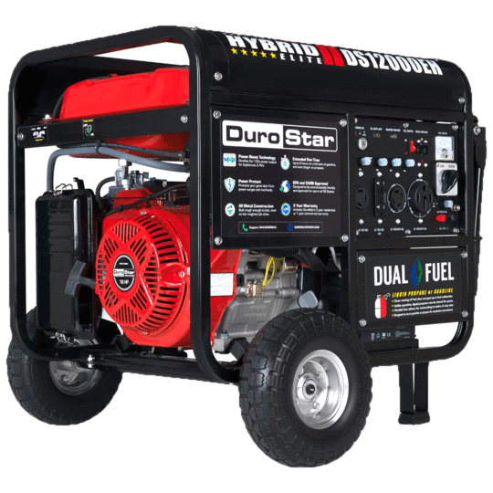 Durostar DS12000EH 9500W/12000W Dual Fuel Portable Generator with Electric Start - Ideal for Home Backup Power, Camping & Emergency Use