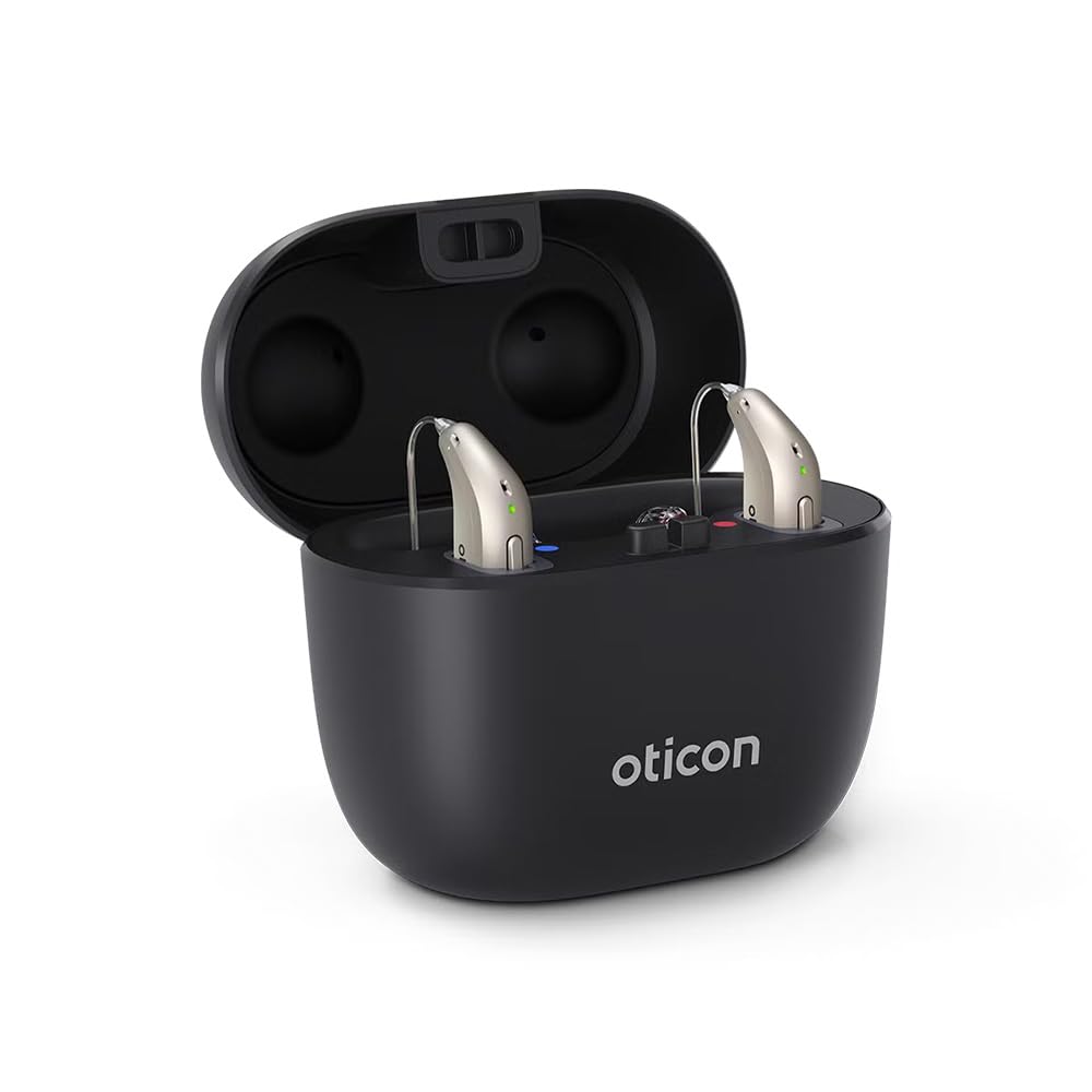 Oticon Intent Smart Charger MiniRITE - Fast Magnetic Charging Dock for Oticon Intent Hearing Aids with LED Power Indicator | Portable Charging Station for Travel, Home & Office Use