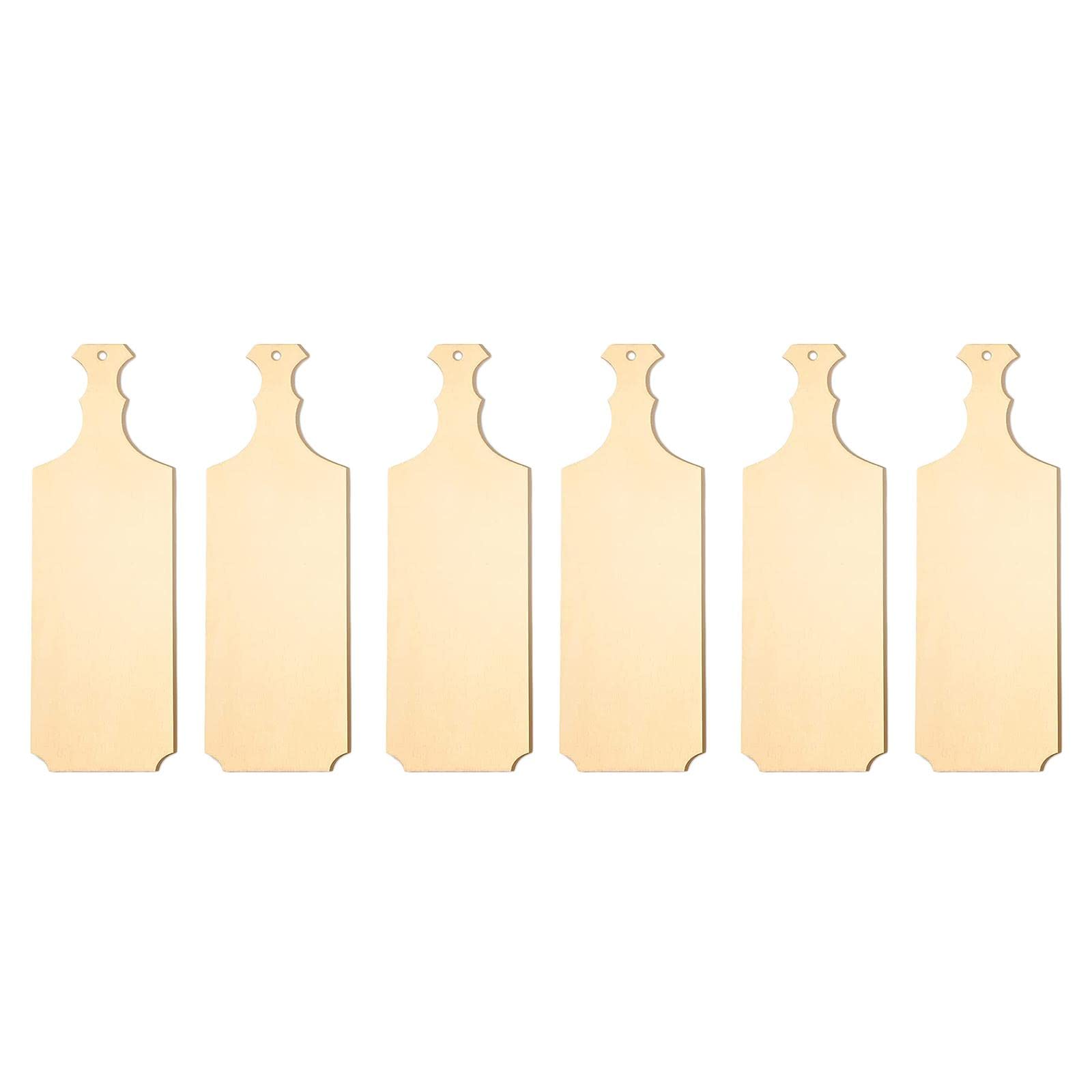 6 Pieces Mini Wooden Chopping Boards with Handle, Small Kitchen Serving Boards for Decoration, 24x8CM, Perfect for Cheese, Charcuterie, and Appetizer Displays