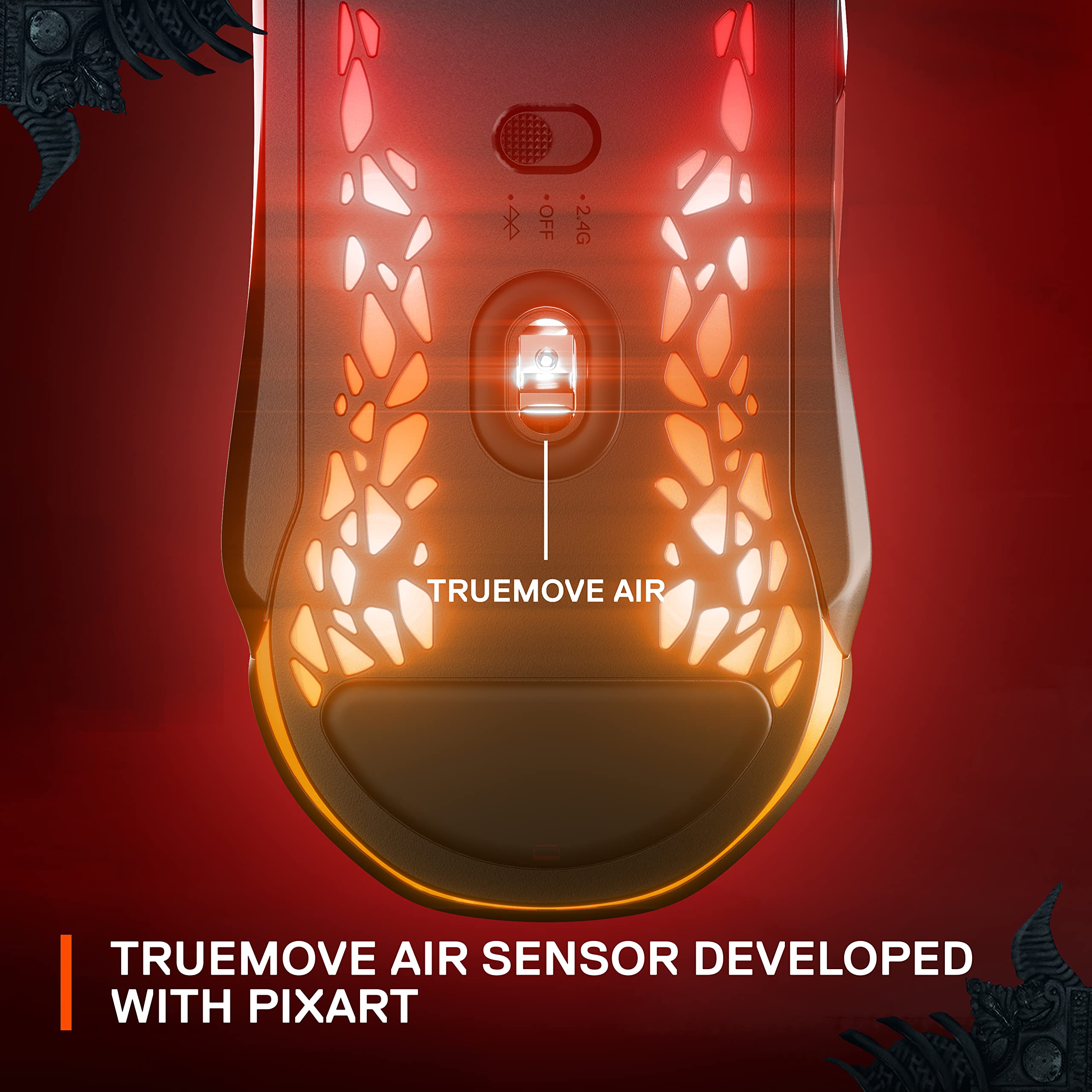 SteelSeries Aerox 5 Wireless Diablo IV Edition - Ultra Lightweight 76g Gaming Mouse with 18000 CPI & TrueMove Air Optical Sensor - Water Resistant Design - 180+ Hour Battery Life - Includes Free In-Game Item - Perfect for PC/MAC Gaming, MMO, RPG & FPS Games
