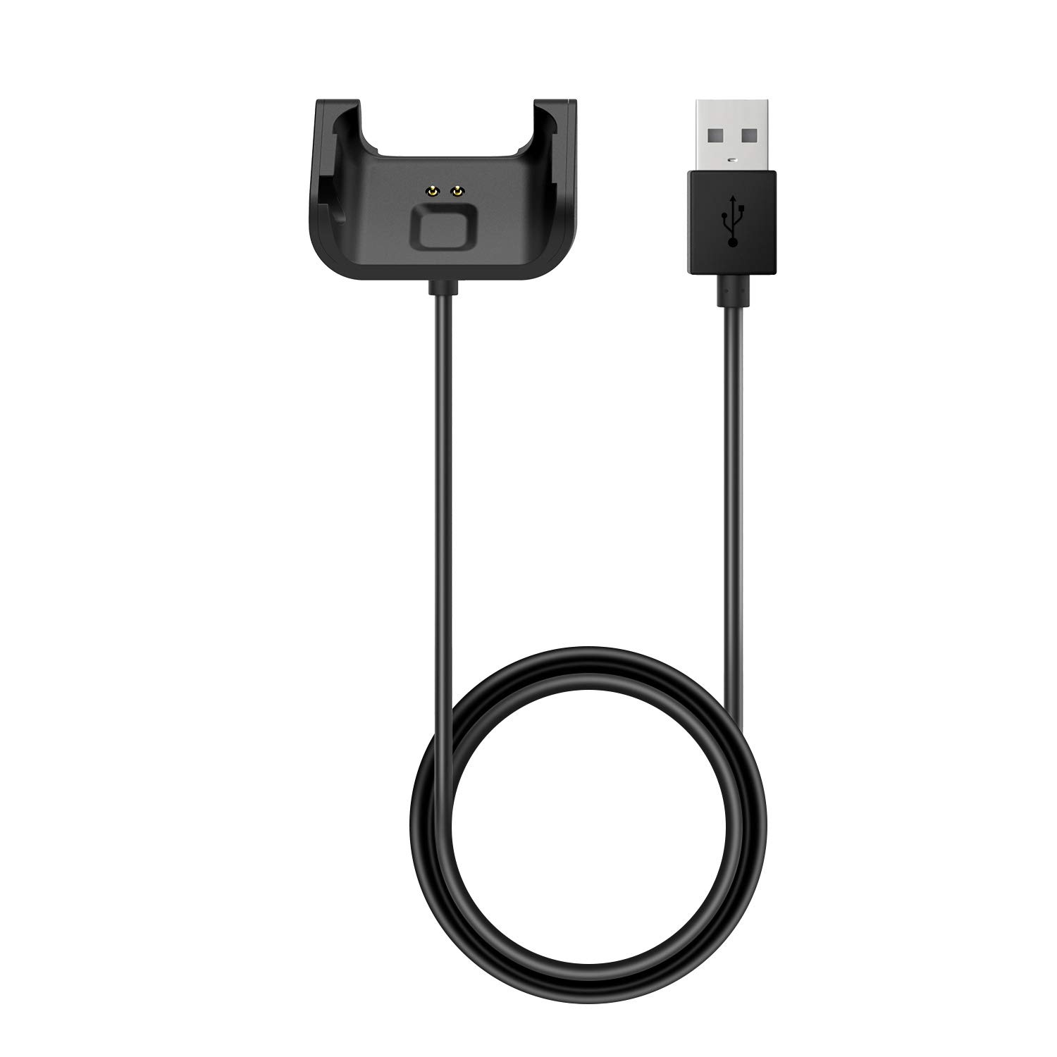 MoKo Replacement USB Charger Stand Dock for Amazfit Bip/Bip Lite Smartwatch - Portable Charging Station with Cable - Black | Perfect for Home, Office & Travel Use