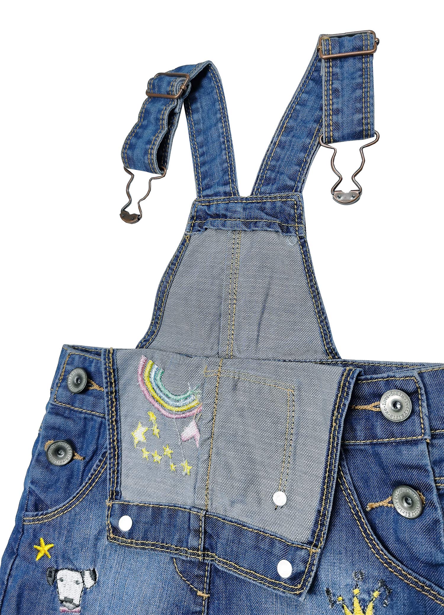 KIDSCOOL SPACE Baby & Toddler Summer Shorts - Adjustable Denim Shortall Overalls for Girls & Boys | Perfect for Playtime, Beach & Outdoor Adventures