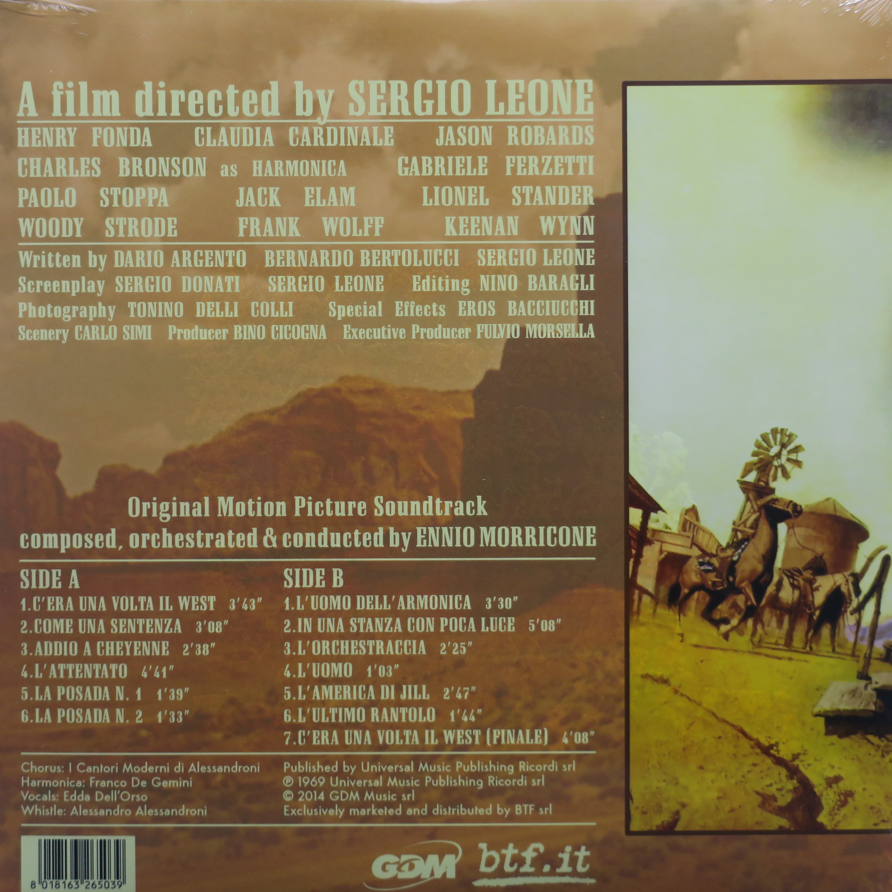 Once Upon A Time In The West Soundtrack by Ennio Morricone - Limited Edition Clear Vinyl LP Record | Western Movie Music for Collectors & Film Enthusiasts