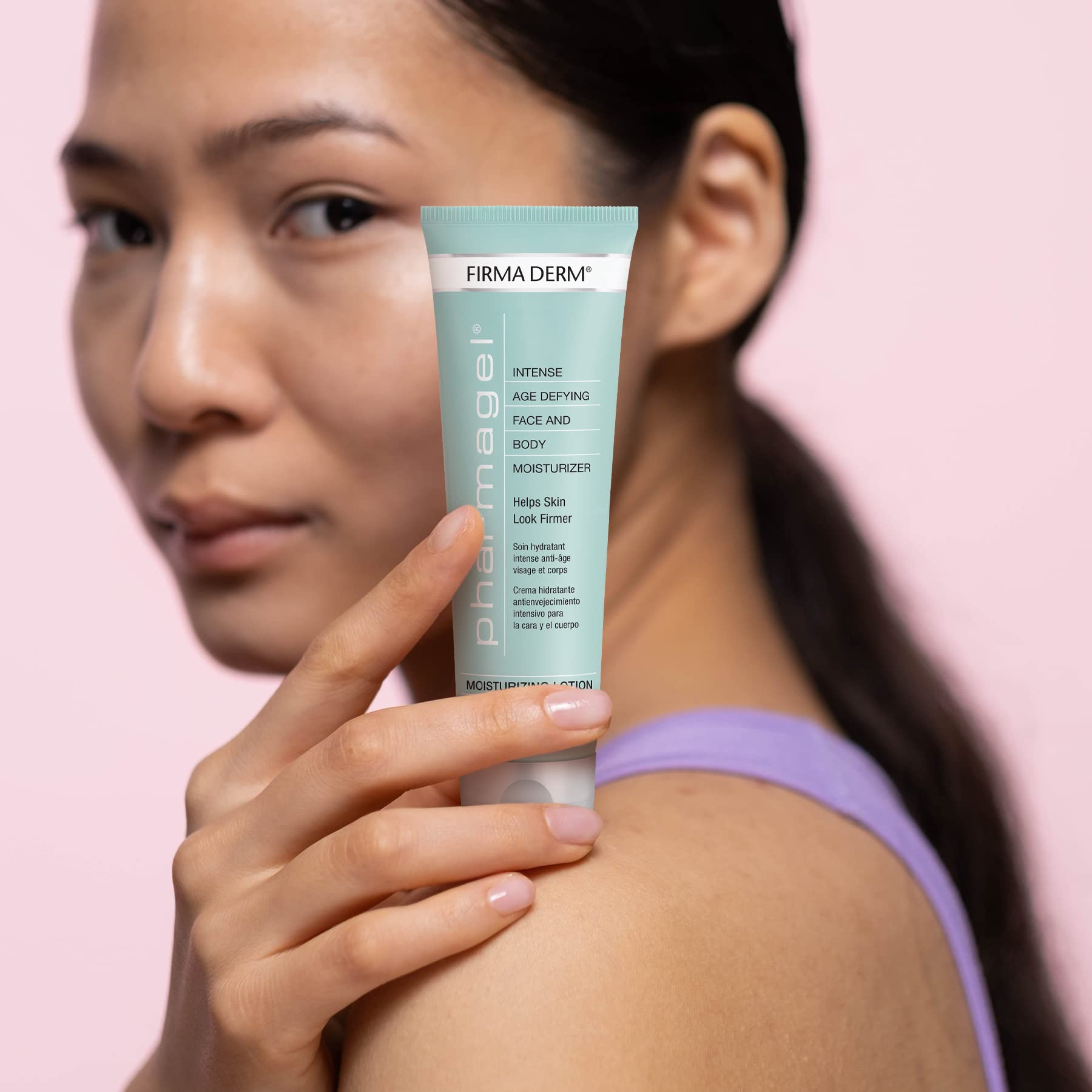 Pharmagel Firma Derm Age Defying Moisturizing Lotion for Dry Skin | Anti-Aging & Firming Body Lotion with Hyaluronic Acid | Daily Hydrating Moisturizer for Women & Men | Perfect for Night Routine & Daytime Use - 8.5 fl. oz.