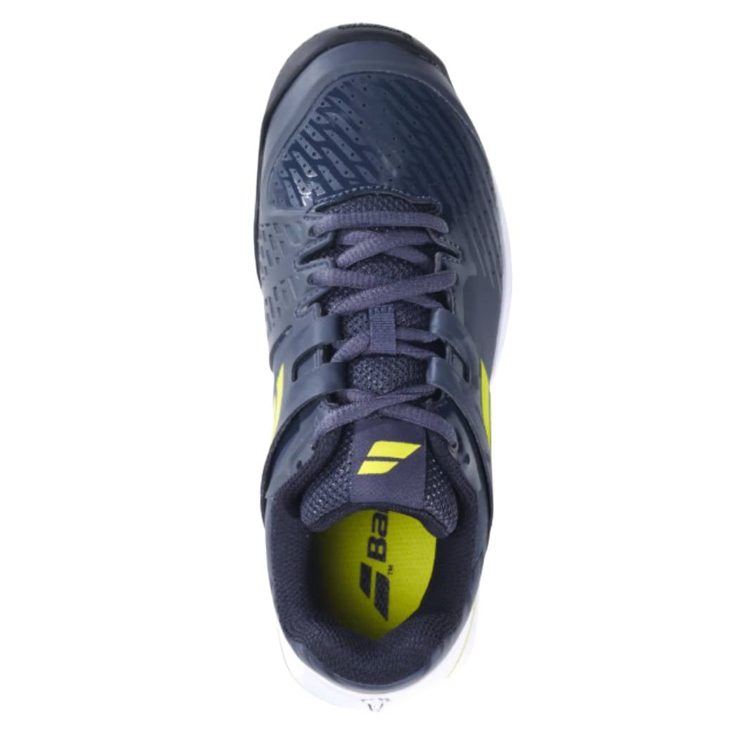 Babolat Propulse AC Junior Tennis Shoes for Boys & Girls - Lightweight, Durable Grey & Yellow Court Sneakers for Kids - Perfect for Training, Matches & Outdoor Play