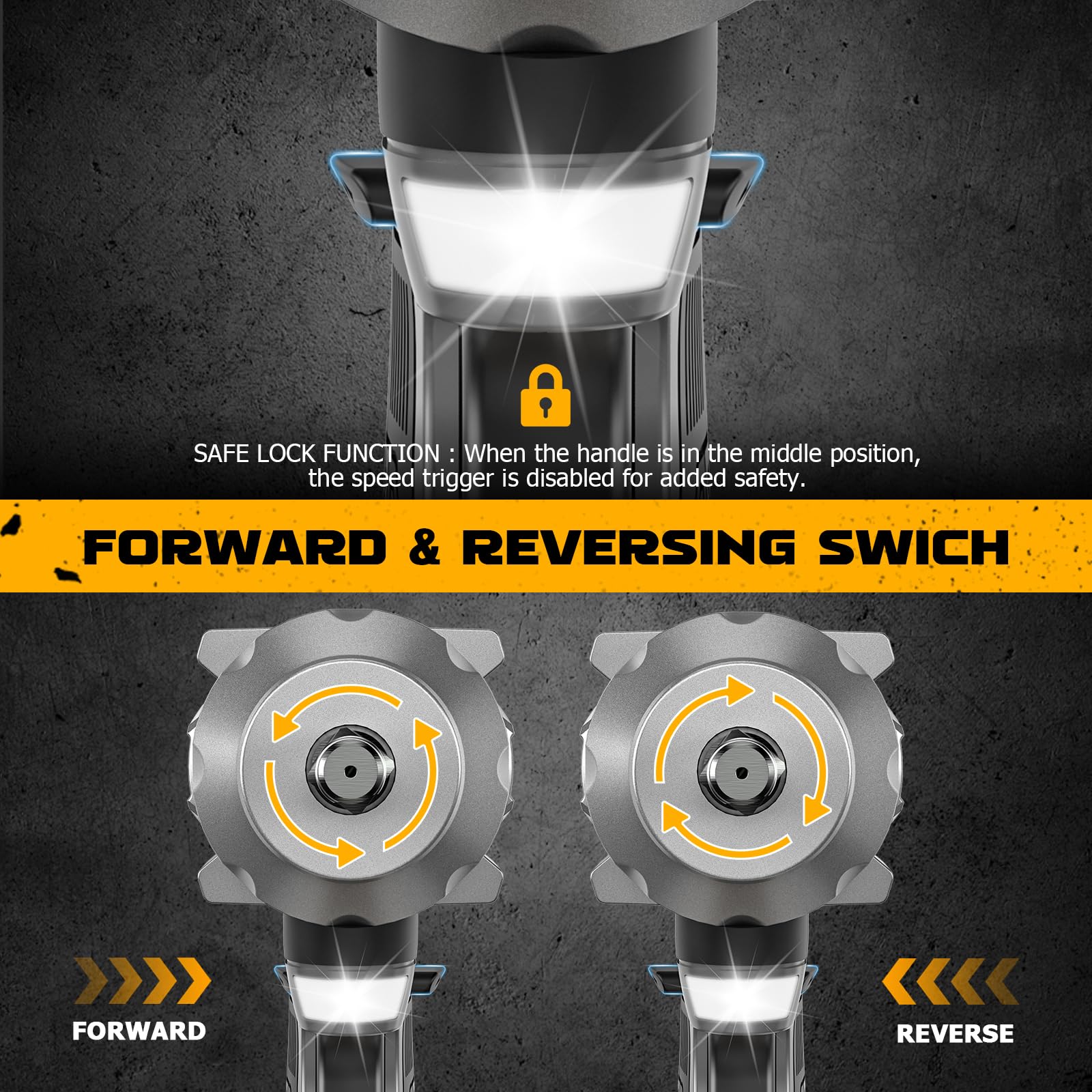 **DeWalt 20V MAX Cordless Impact Wrench Kit - 1/2 Inch Brushless Impact Gun with 950 Ft-Lbs Torque, 6 Sockets & Durable Toolbox, LED Work Light - Perfect for Auto Repair, Construction & DIY Projects**