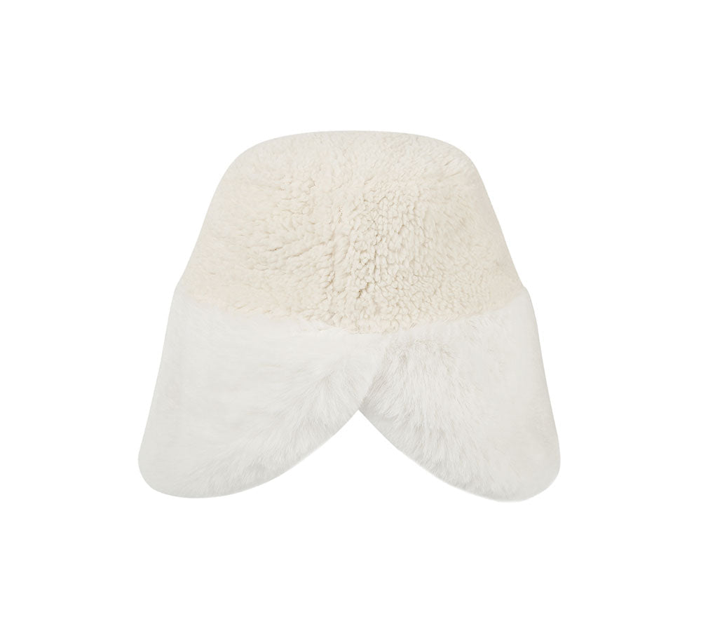 TARRAMARRA® Women's Suede Fluffy Warm Bucket Hat Winter Beanie for Outdoor Activities - Hiking, Camping, Travel & Fashion Accessory