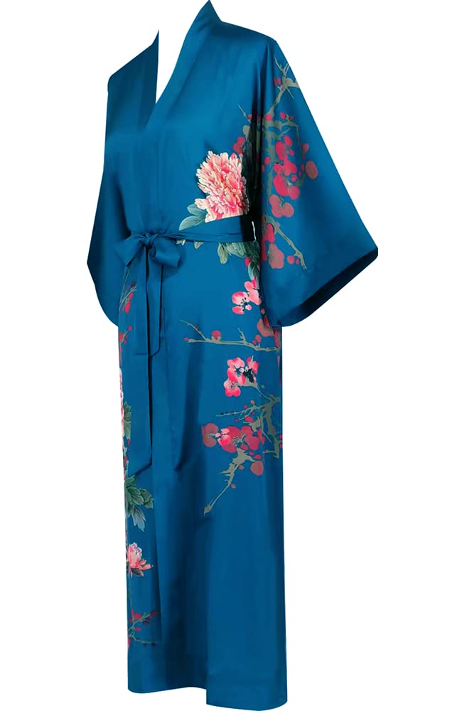 Women's Satin Kimono Robes - Soft Bathrobes & Pajama Loungewear for Spa, Bridal Shower & Relaxation at Home