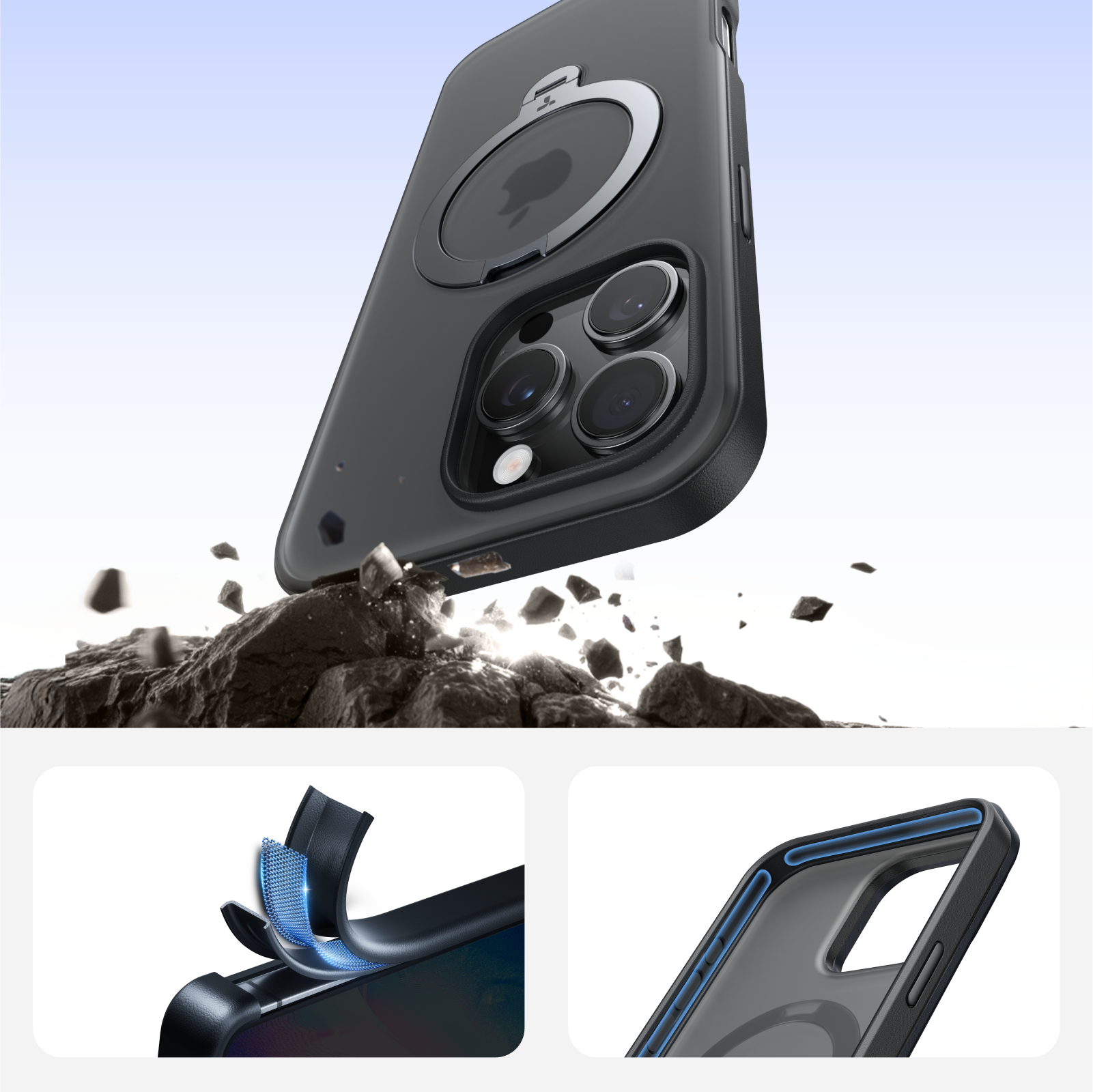 Ostand Q3 Rotating Phone Stand Holder for iPhone 14 Pro - 360° Adjustable Desktop Mount for Video Calls, Gaming & Hands-Free Viewing