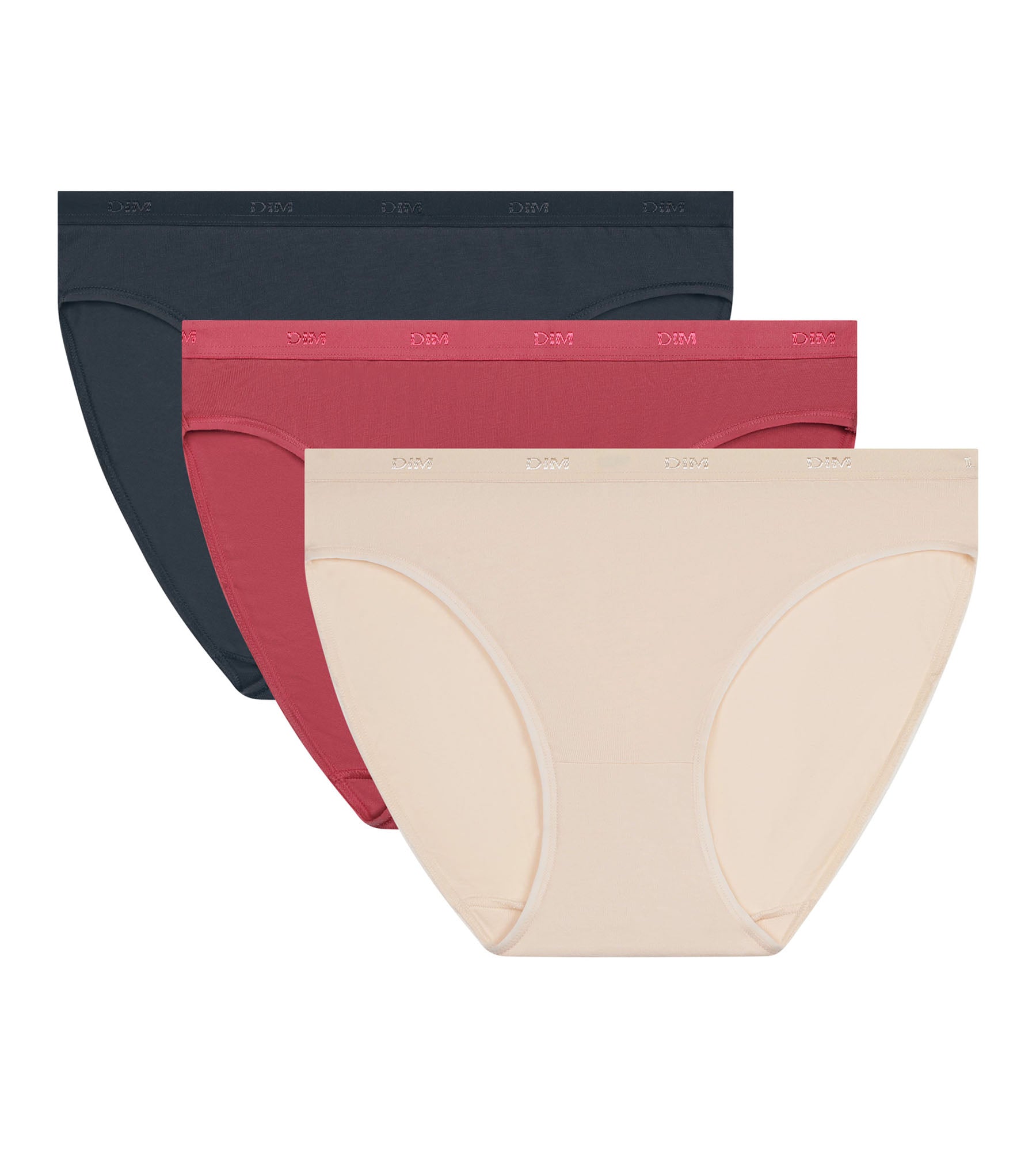 3 Pack Women's Cotton Stretch Underwear - Beige, Pink, Gray with Pockets | Soft, Breathable & Eco-Friendly | Perfect for Daily Wear, Travel & Yoga