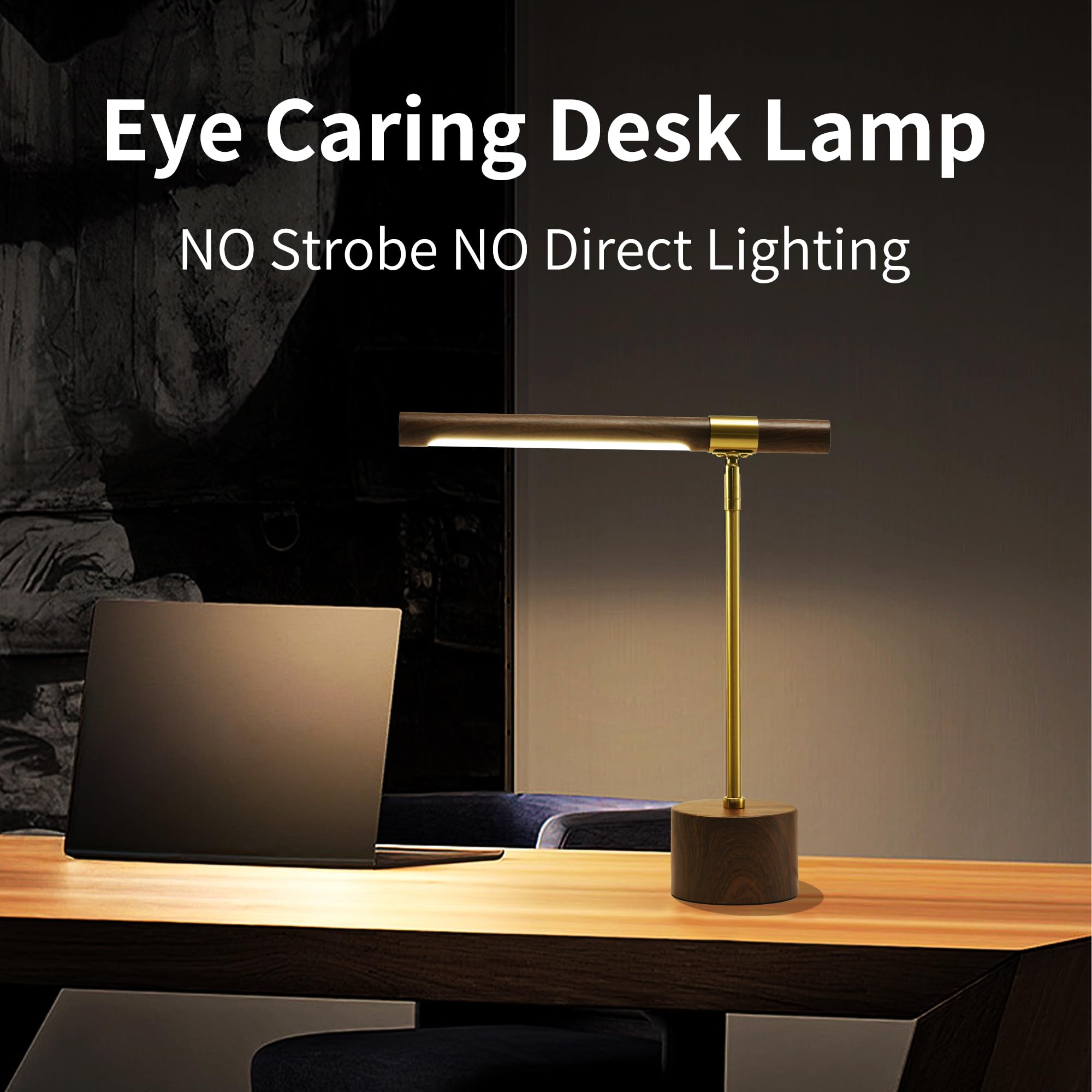 Adjustable Modern LED Table Lamp with Touch Control - 3 Color Modes & Dimmable - Thick Base Folding Swing Arm Metal Desk Lamp for Home Office, Bedroom Nightstand, Reading & Study