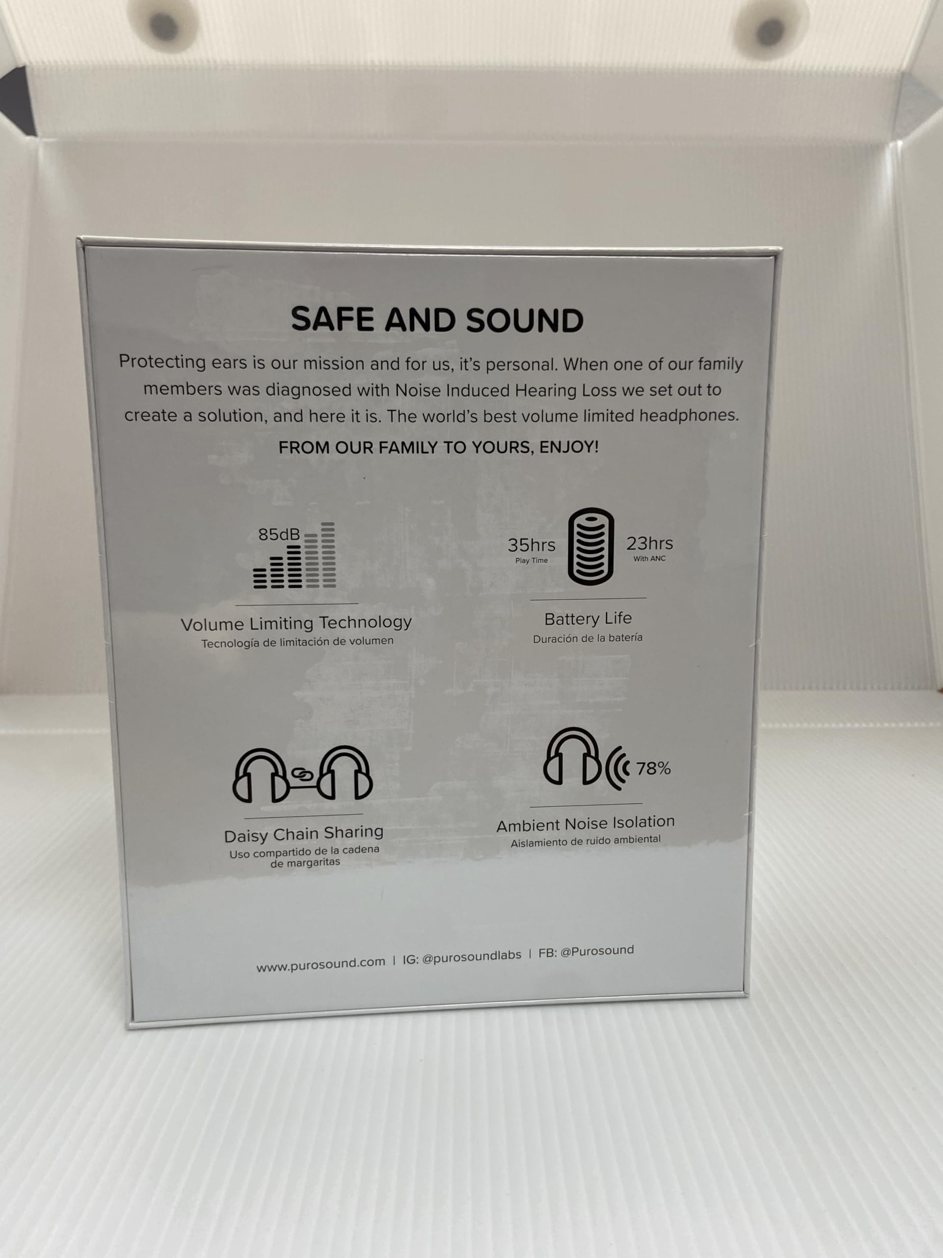 Puro Sound Labs PuroQuiet Plus Kids Bluetooth Headphones with Active Noise Cancelling - Volume Limited, Lightweight Over-Ear Design, Built-in Mic for Safe Listening - Studio-Grade Sound (Purple) - Perfect for School, Travel & Online Learning