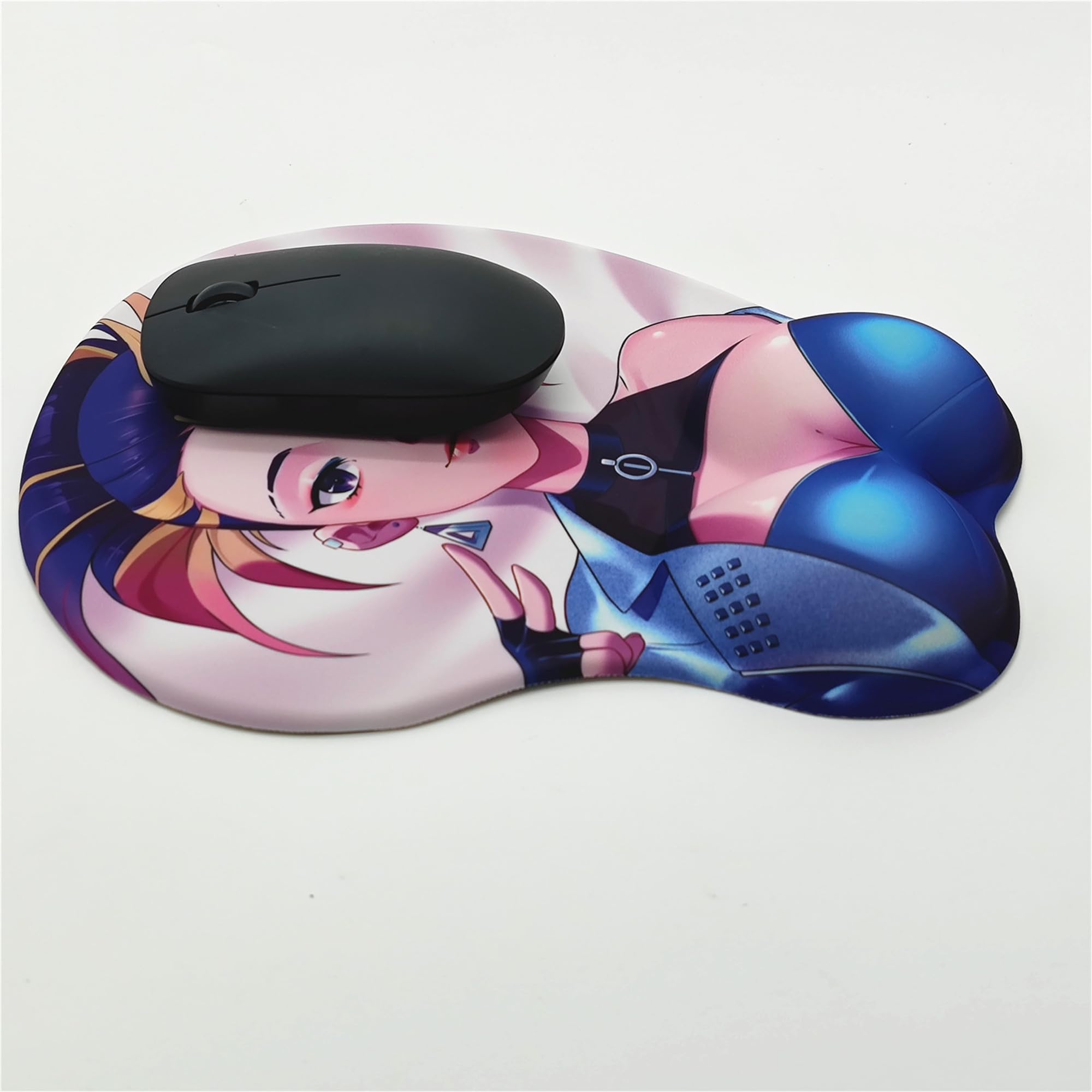 Akali 3D Anime Gaming Mouse Pad with Ergonomic Wrist Rest - Non-Slip Base, Smooth Surface for PC & Laptop - Perfect for Office Work, Gaming & Graphic Design (MP-Akali)