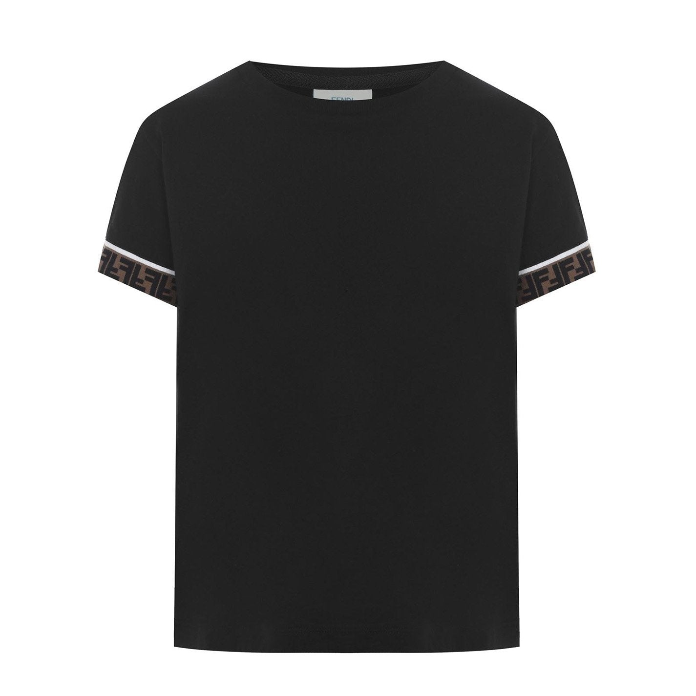 Fendi FF Tape T-Shirt for Kids - Stylish and Comfortable Cotton Tee for Boys & Girls | Perfect for School, Playdates, and Casual Outings