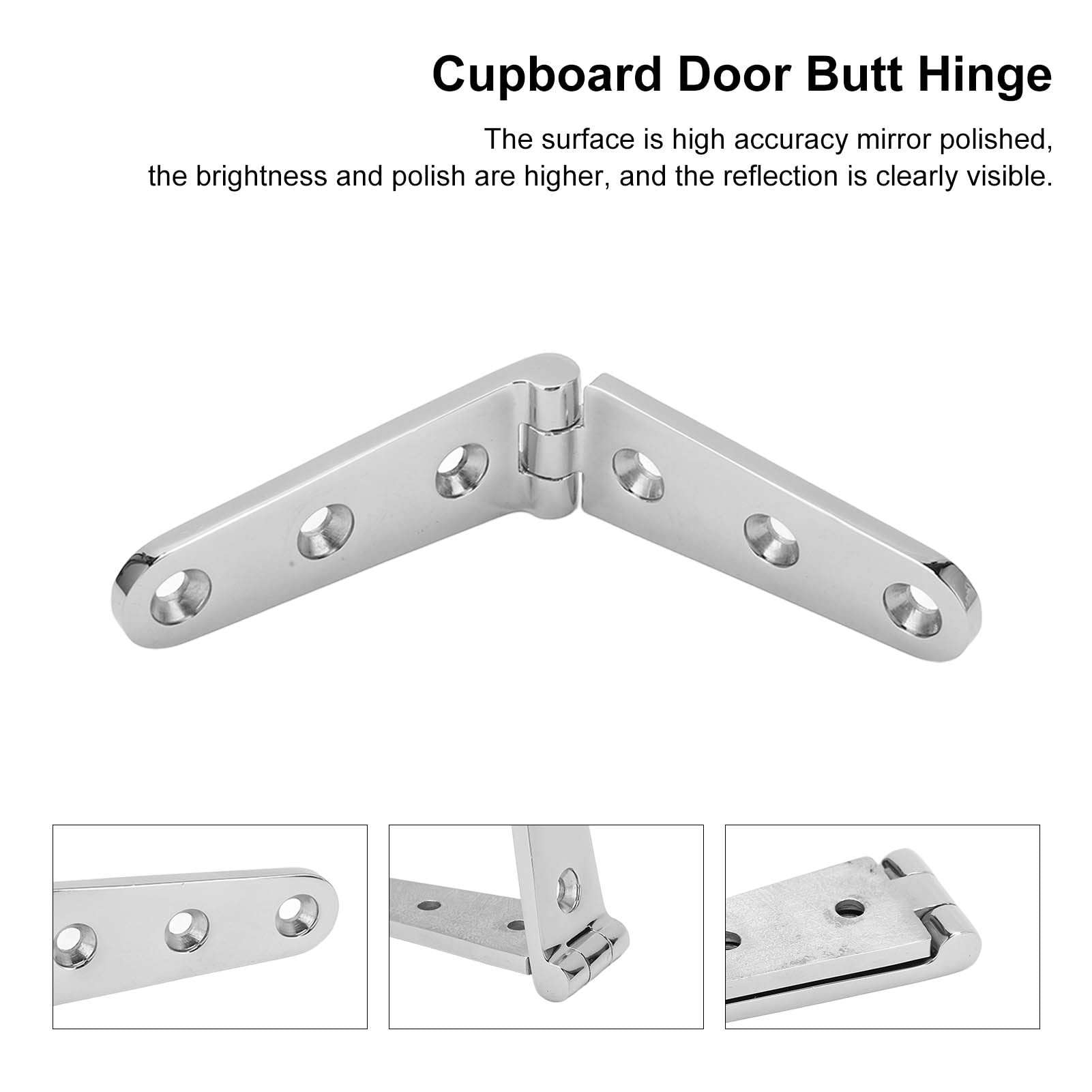 Heavy Duty 300 Degree Rotatable Stainless Steel Butt Hinge - High Accuracy Mirror Polished for Yacht Cabinets, Marine Furniture & Luxury Home Decor - Perfect for Cabinet Doors, Drawers & Storage Solutions