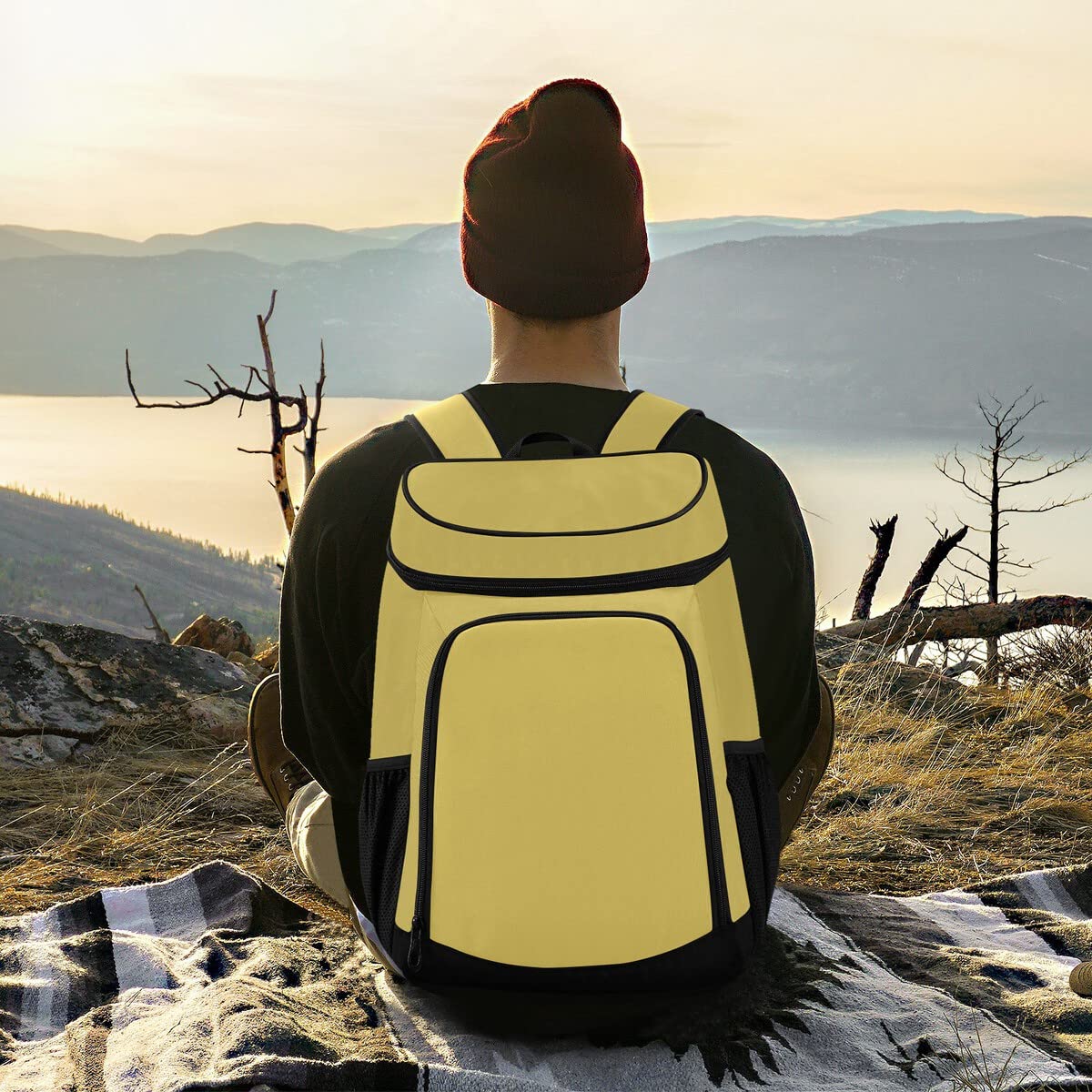 **Leakproof Insulated Cooler Backpack - 30 Can Capacity for Camping, Beach, Hiking & Picnics | Portable Lunch Cooler Bag for Outdoor Adventures**