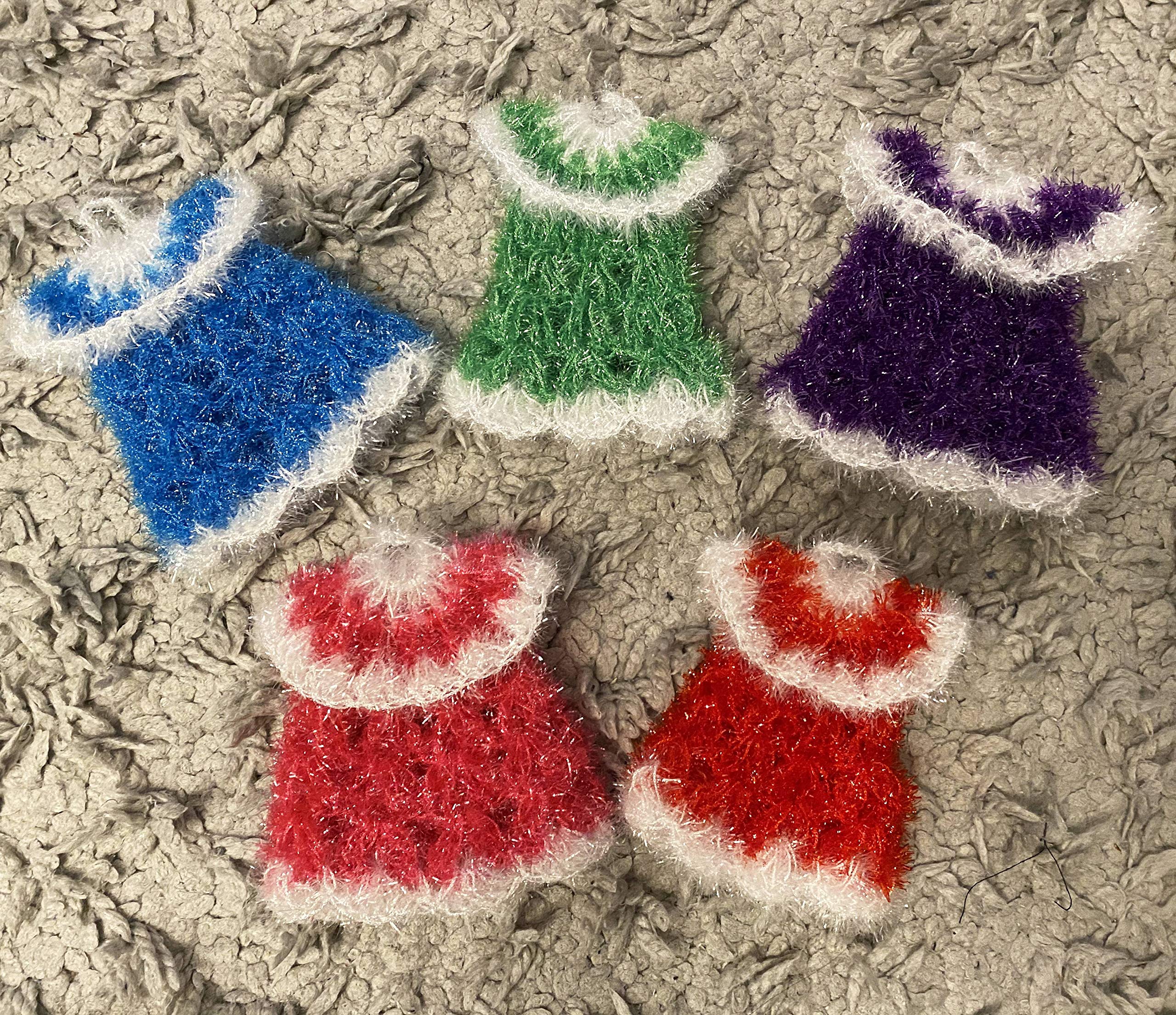 5 Pack Reusable Dish Scrubber Sponges - Eco-Friendly Kitchen Cleaning Pads for Pots, Pans & Dishes (Dress Set) | Perfect for Daily Dishwashing, Stain Removal & Non-Stick Cookware Care