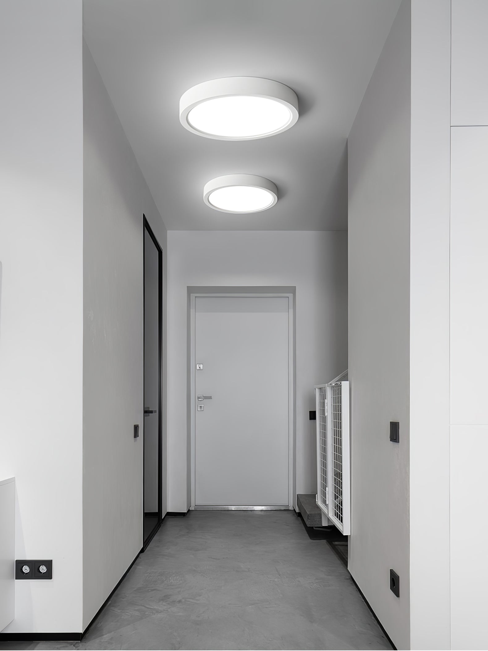 Ultra-Thin Round Acrylic Ceiling Light - Modern Minimalist Flush Mount Fixture for Bedroom, Living Room & Kitchen