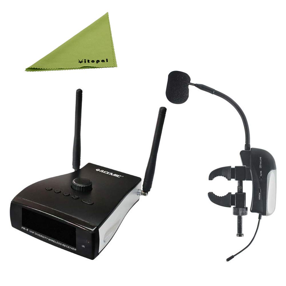 ACEMIC PR-8/FT-1 Wireless Clarinet & Flute Microphone System - Professional Wireless Audio Transmission for Musicians - Perfect for Live Performances, Studio Recording & Stage Shows