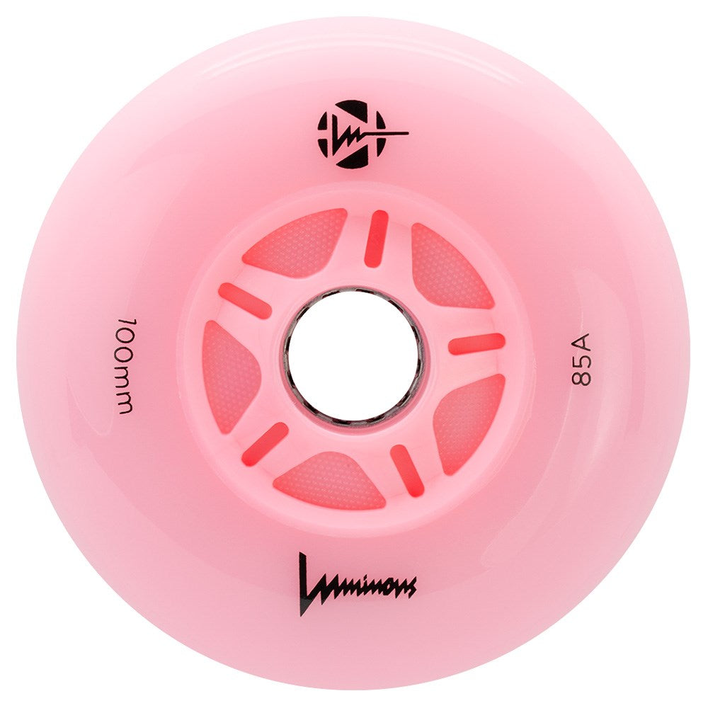 Luminous LED Inline Wheels 100mm 85A - High-Performance Light-Up Skate Wheels for Night Skating, Rollerblading & Outdoor Activities
