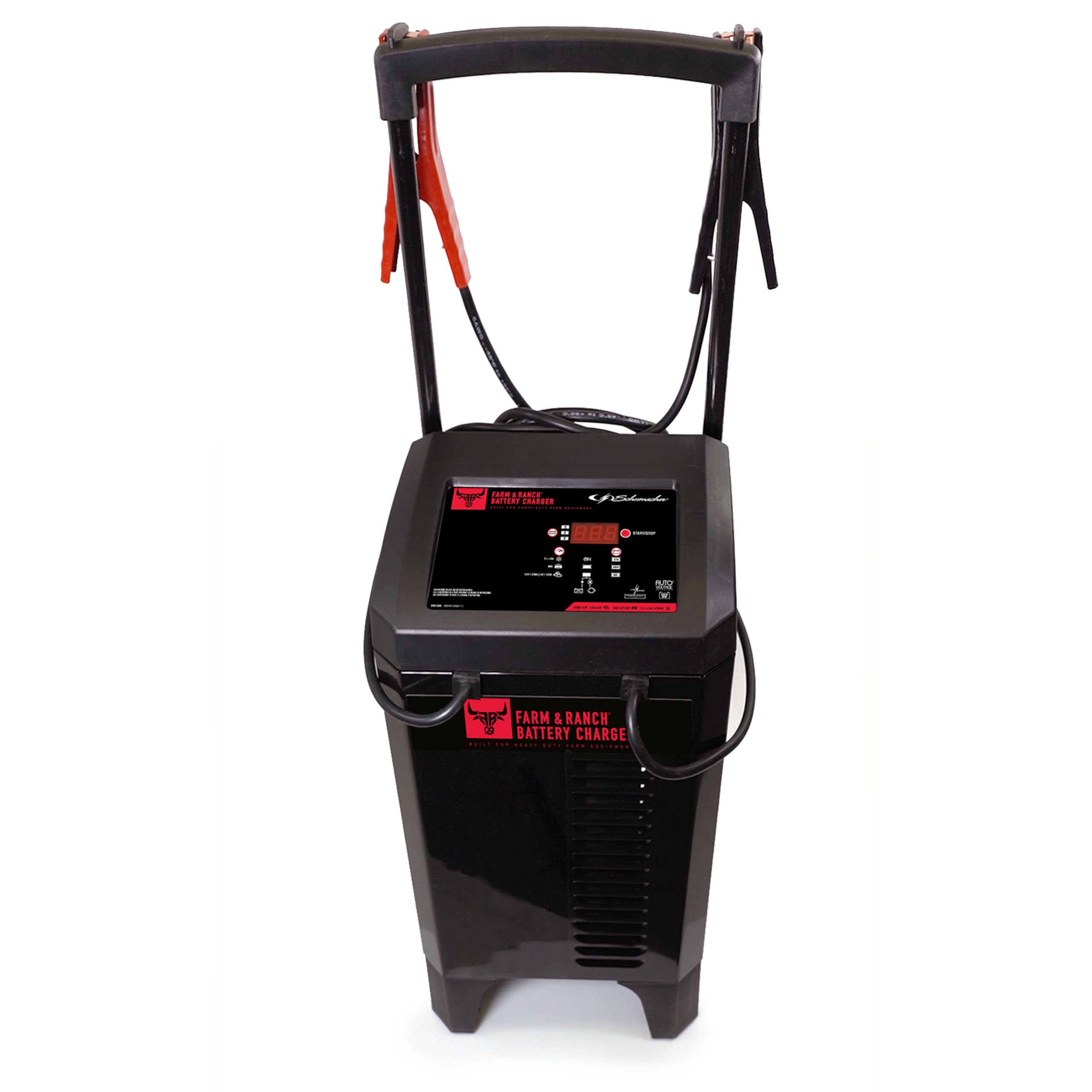 Schumacher FR01336 4-in-1 Automatic Wheeled Battery Charger & Engine Starter - 250A Cranking Power, 50A Boost, 6V/12V for Cars, Trucks, Boats - Ideal for Farm, Ranch & Emergency Roadside Use